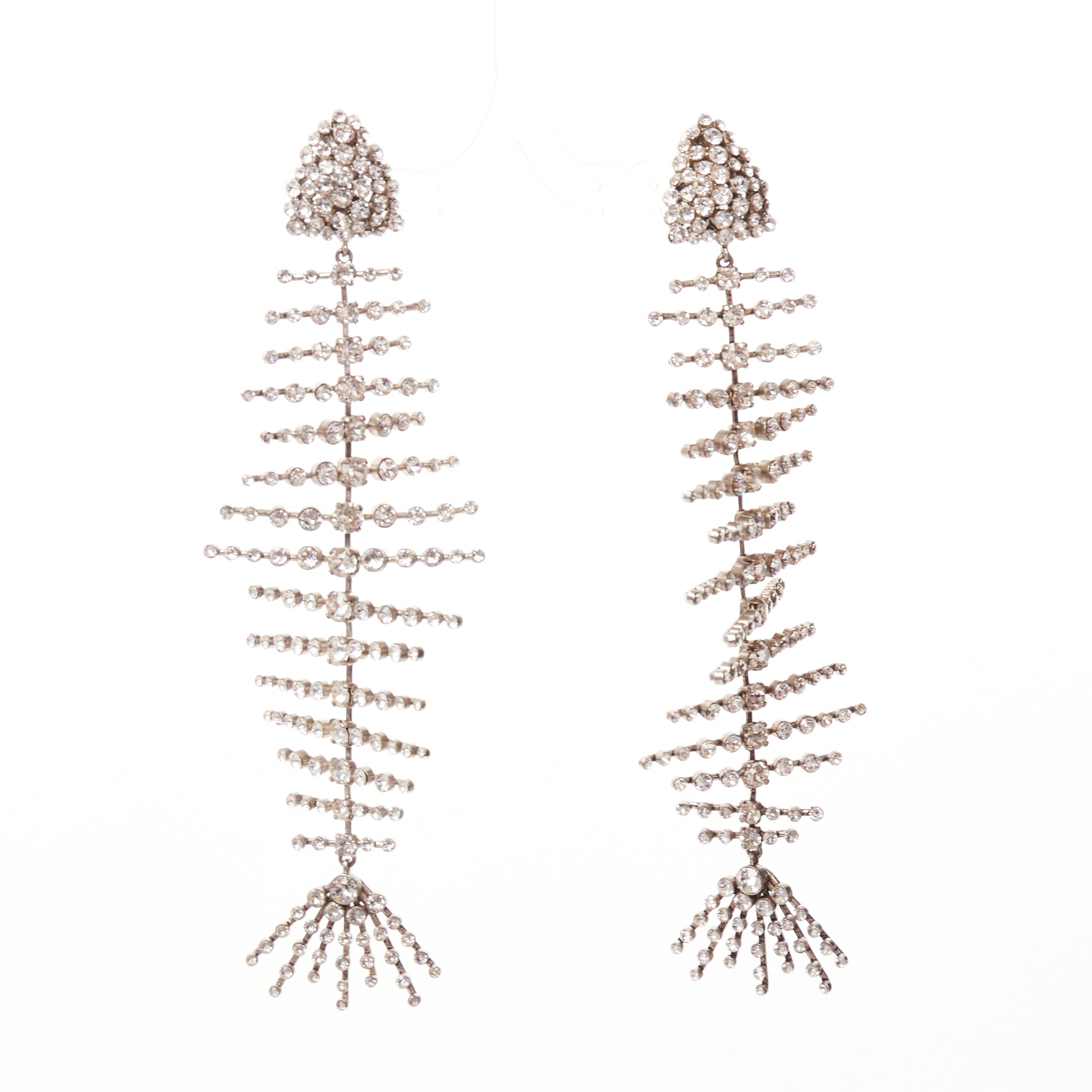 Saint Laurent Fish Bone Earrings - Back view