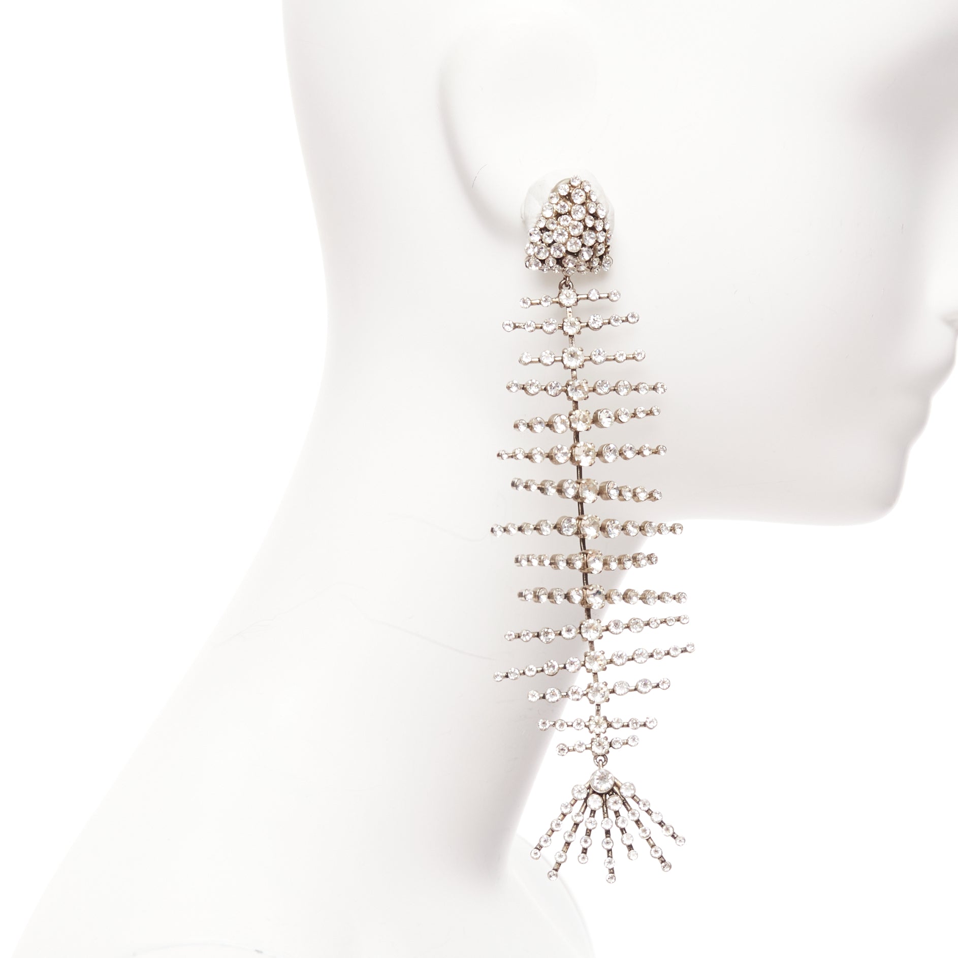 Saint Laurent Fish Bone Earrings - Image 6