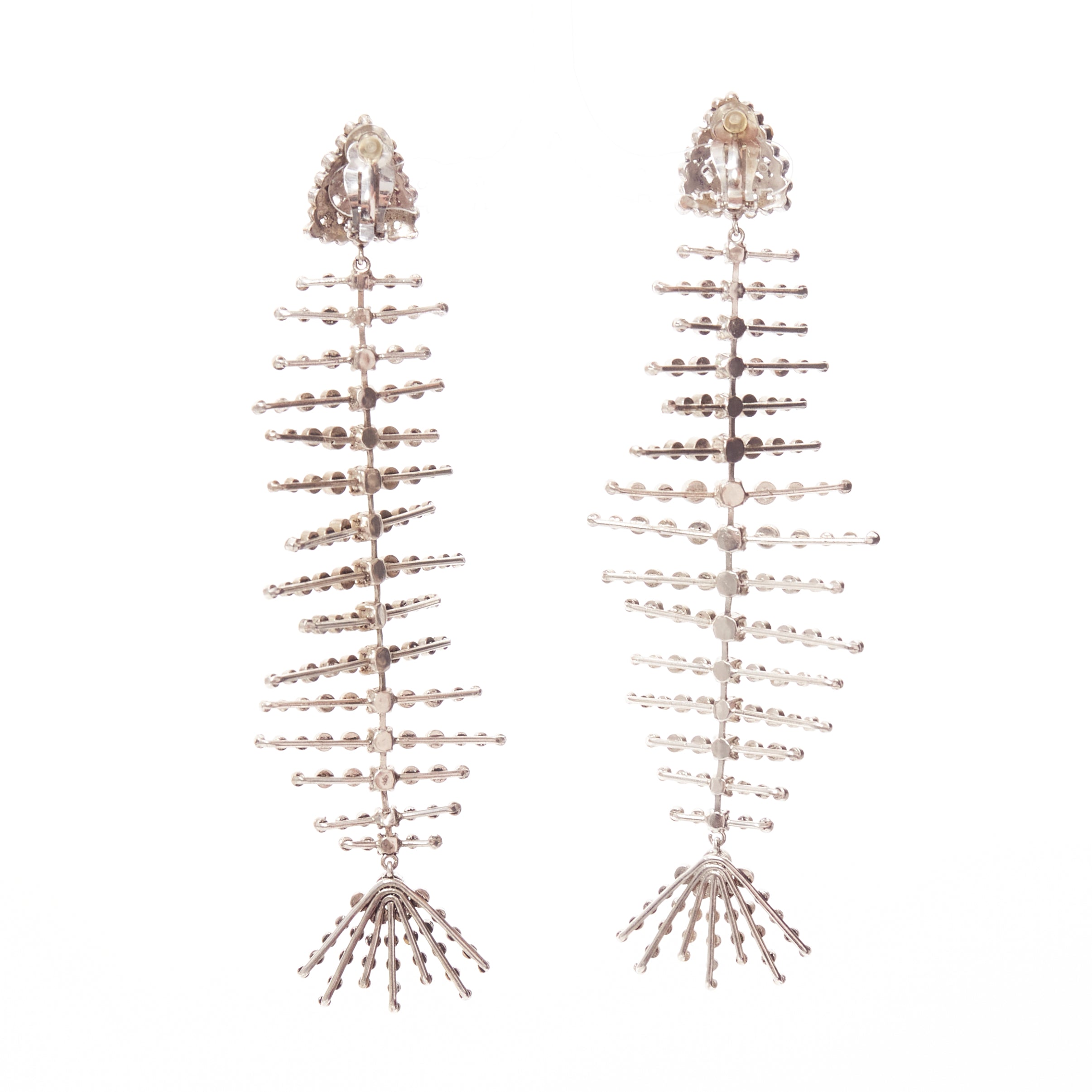 Saint Laurent Fish Bone Earrings - Detail 1
