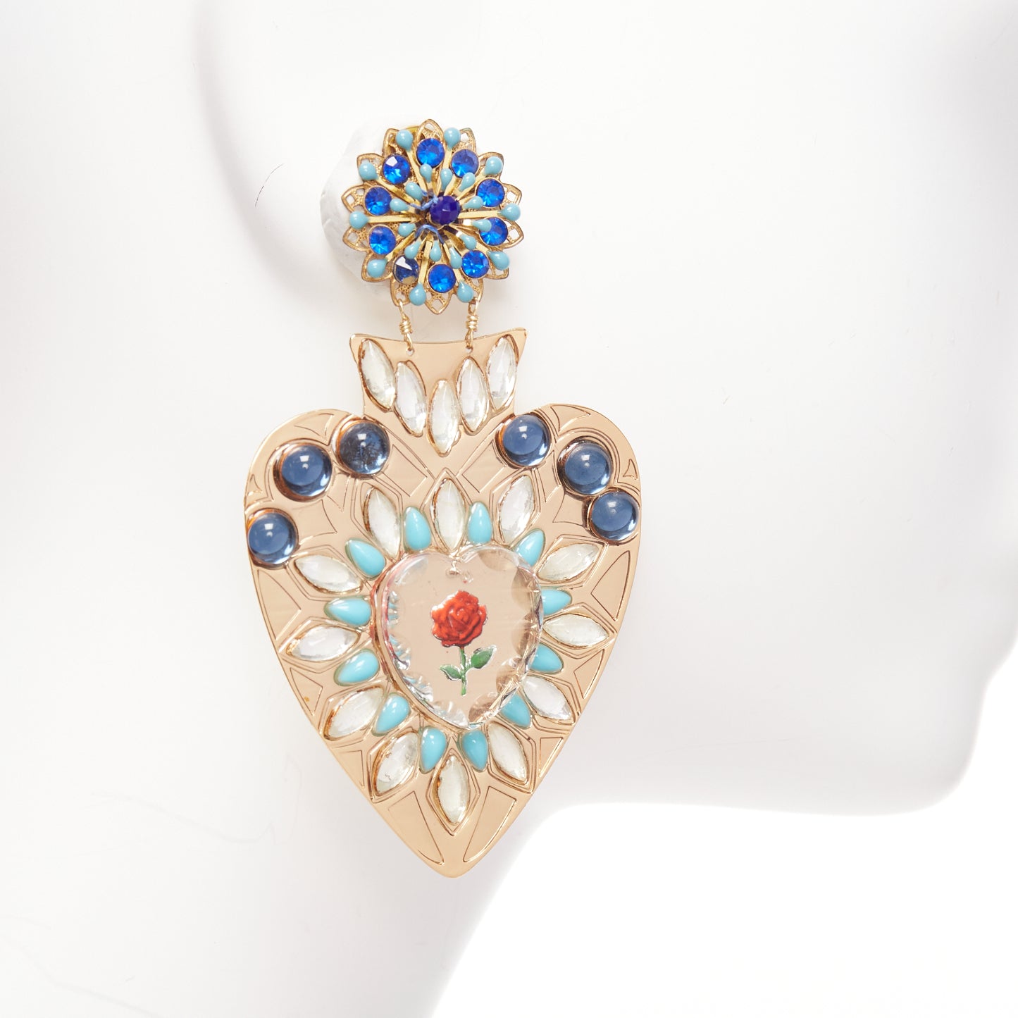 Mercedes Salazar Heart Resin Earrings - 4