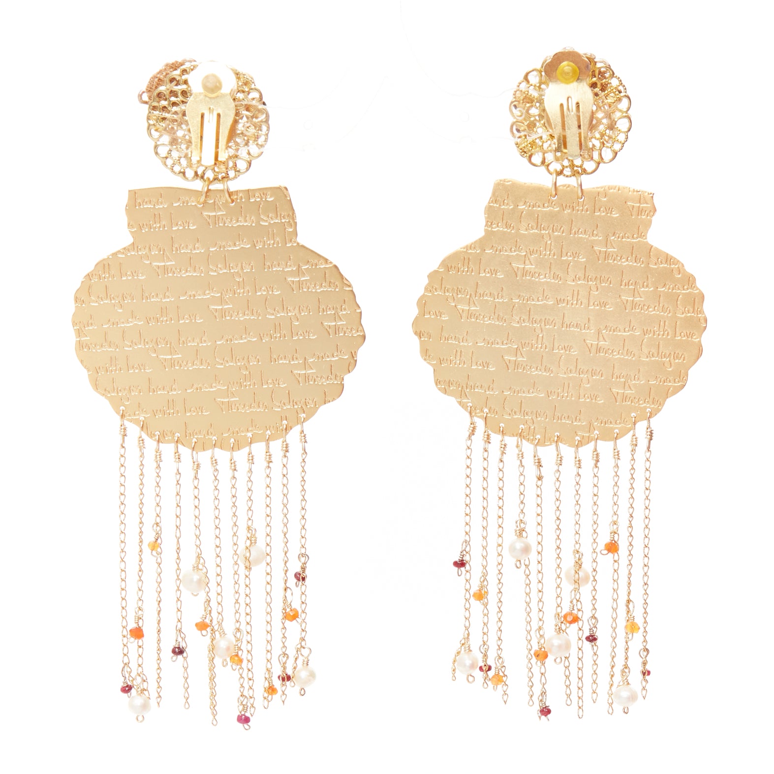 Mercedes Salazar Shell Tassel Earrings