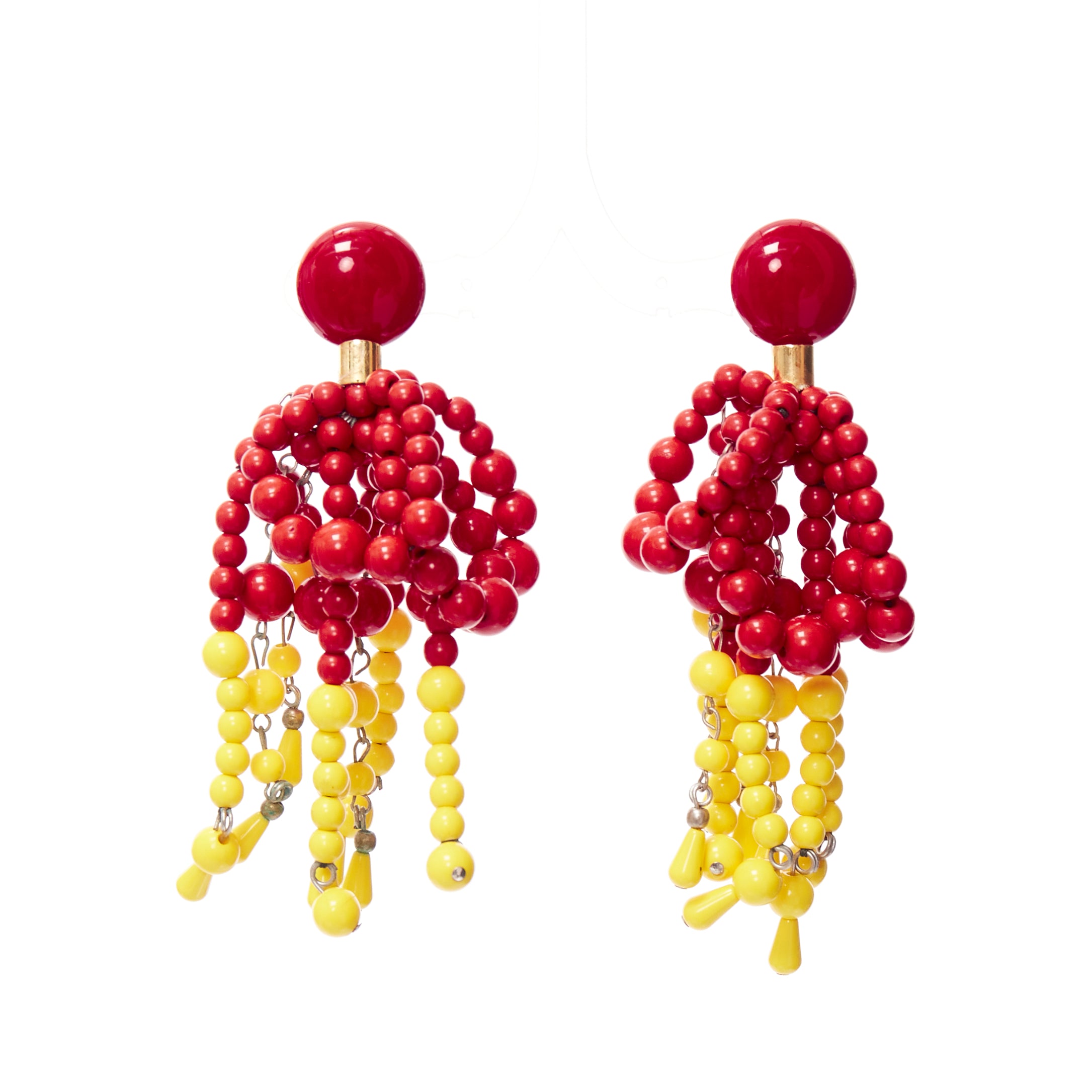 Marni Acrylic Chandelier Earrings - Back view