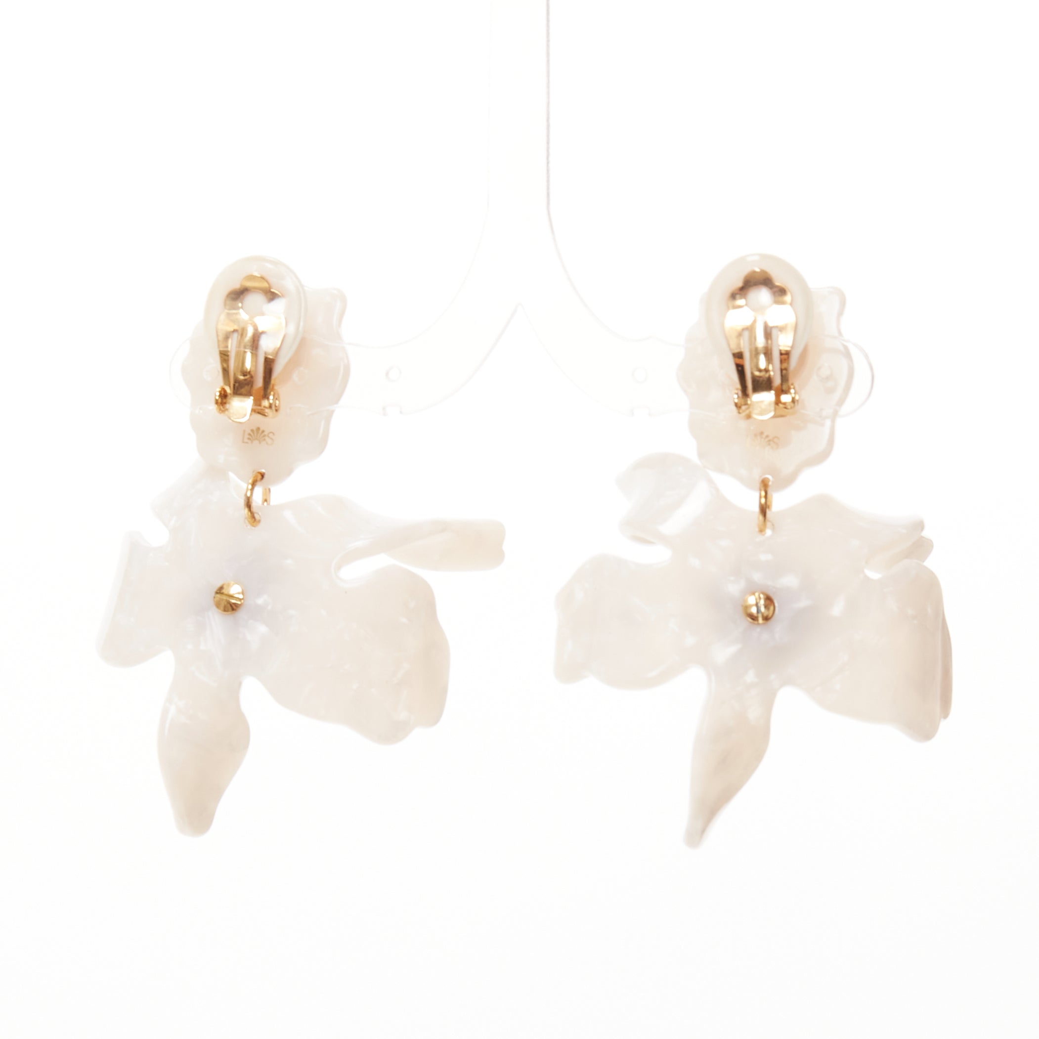 Lele Sadoughi Marbled Flower Earrings - Side view