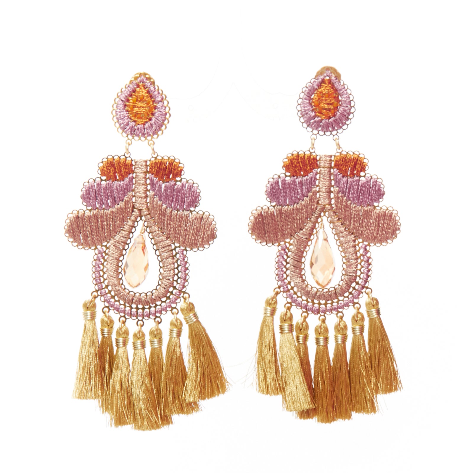 Mercedes Salazar Metallic Applique Earrings