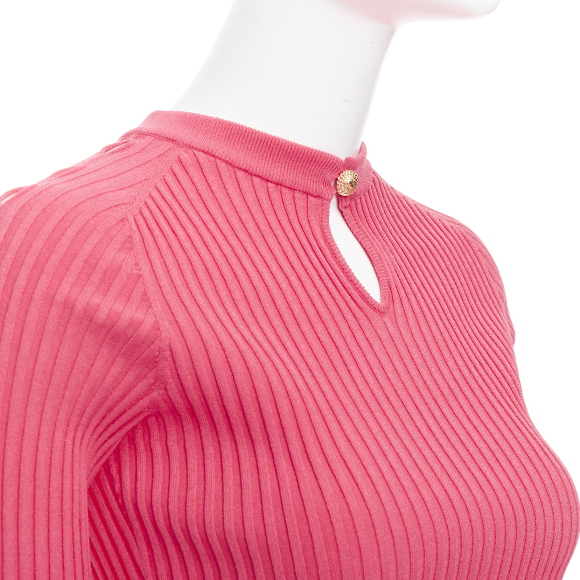 Balmain Ribbed Flutter Dress - Detail 2