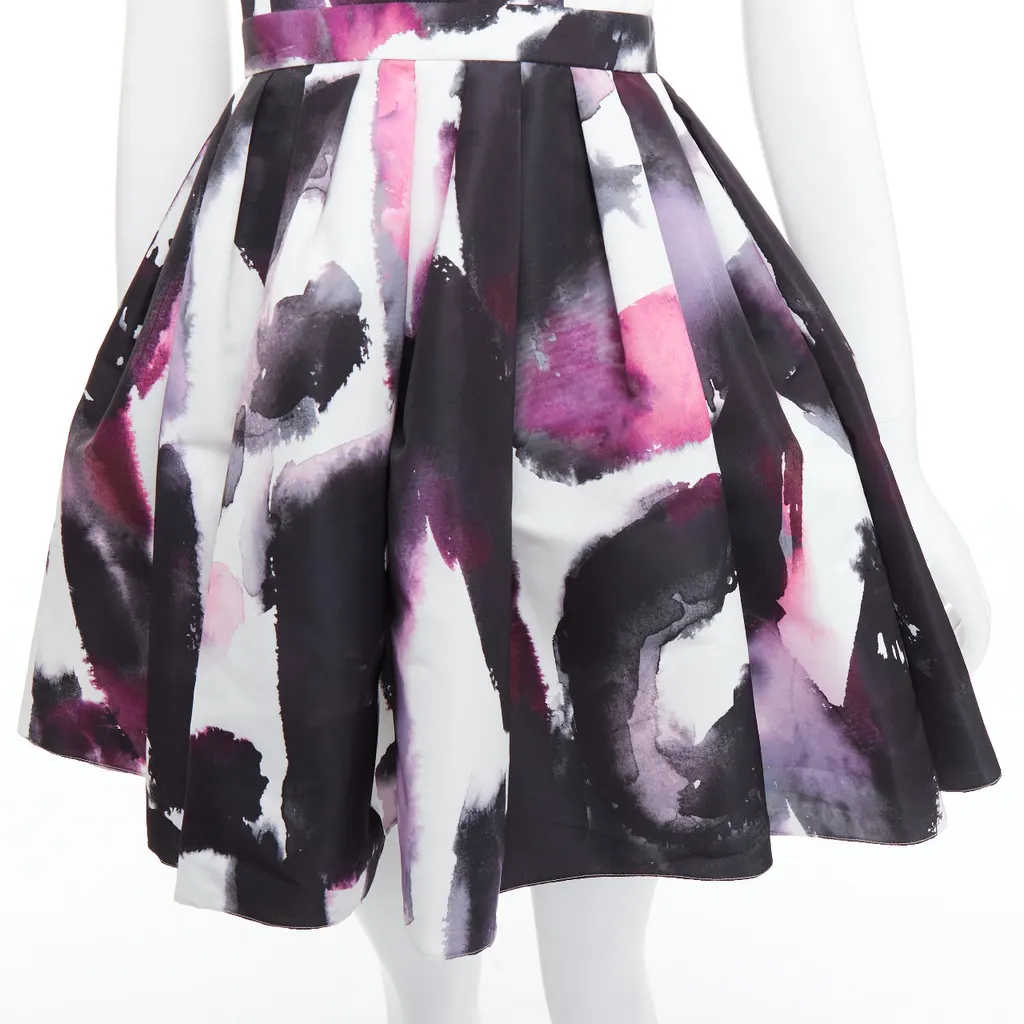 Alexander McQueen Graffiti Flared Dress Purple Polyester Never worn - Back View