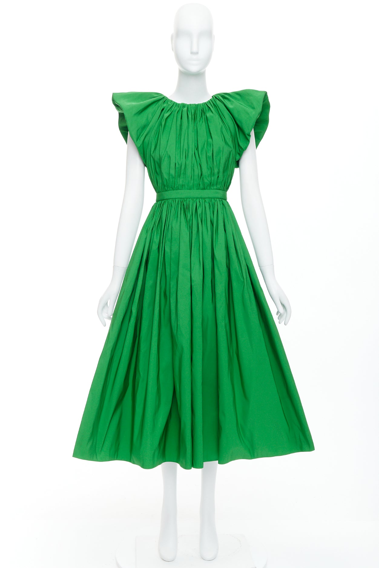 Alexander Mcqueen Green Puff Dress - Image 6