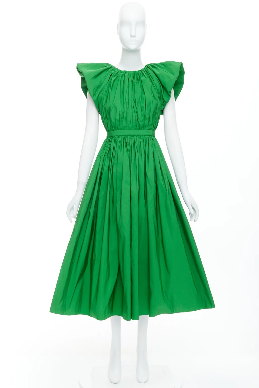 Alexander McQueen Green Puff Dress Green Polyester Never worn - Inside View