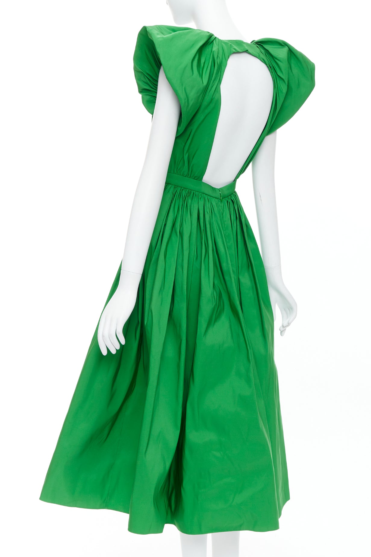 Alexander Mcqueen Green Puff Dress - Side view