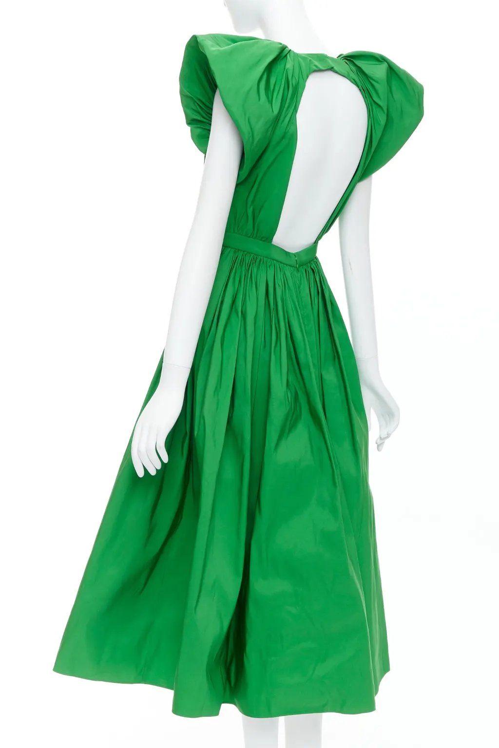 Alexander McQueen Green Puff Dress Green Polyester Never worn - Box View