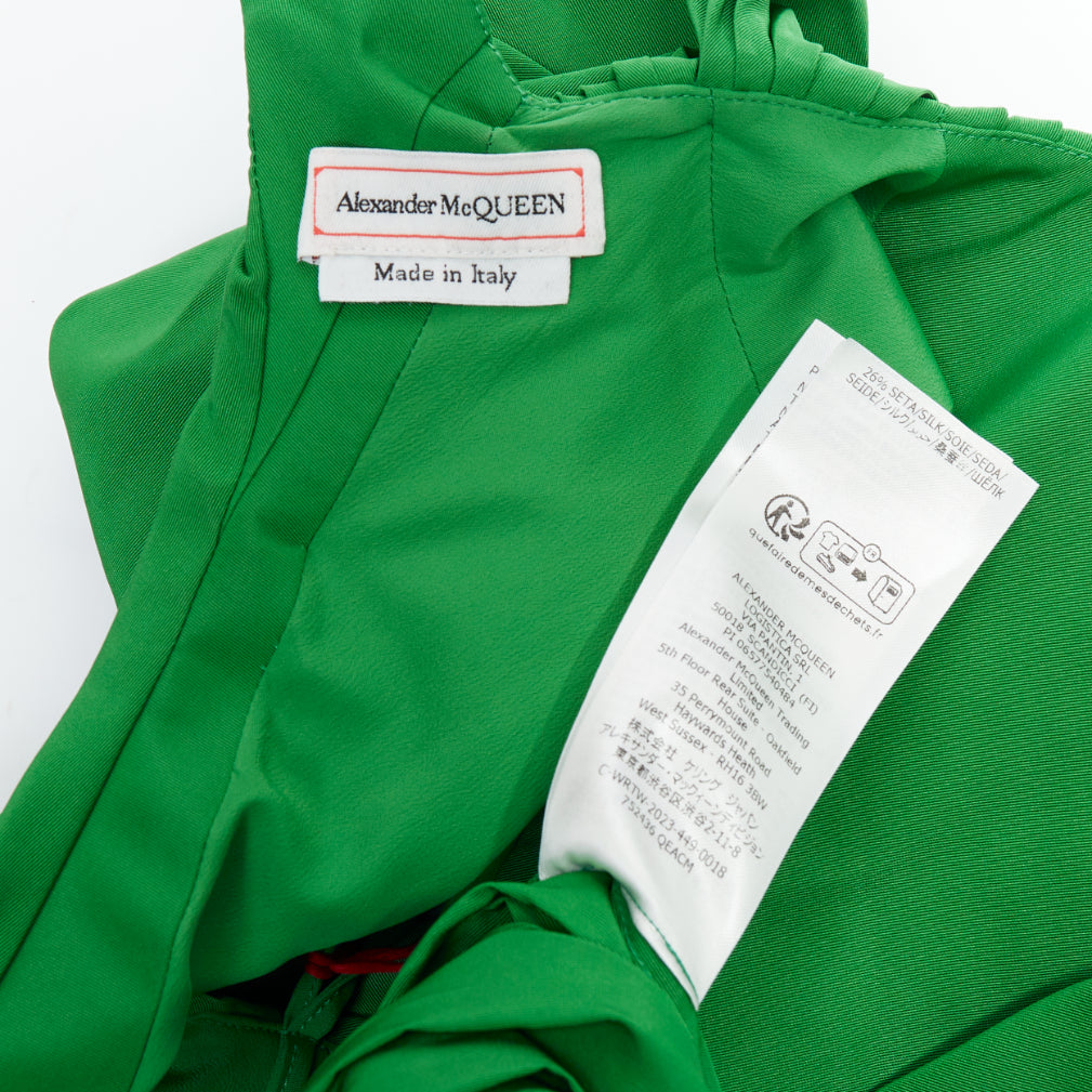 Alexander Mcqueen Green Puff Dress - Image 11