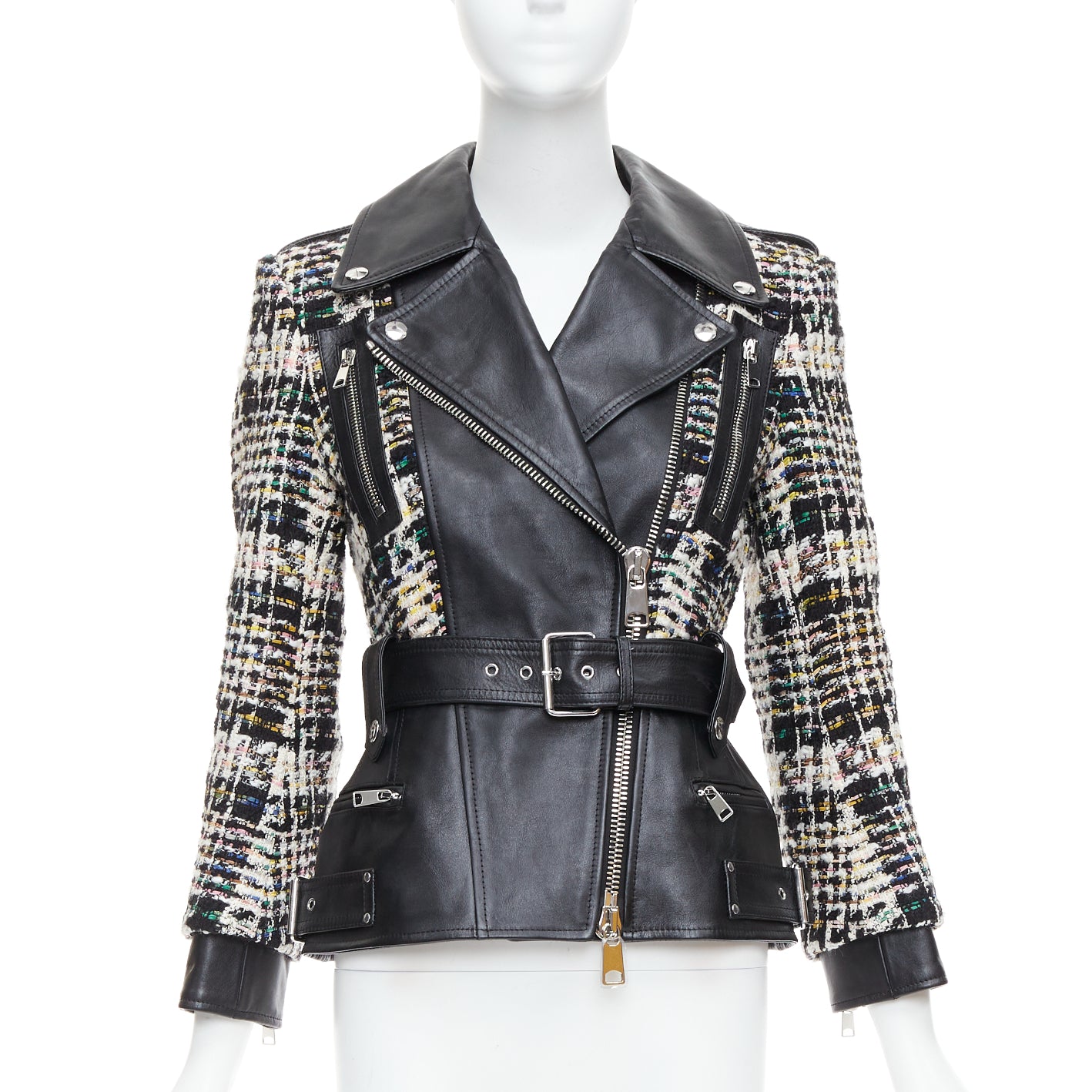 Alexander Mcqueen Punk Leather Biker Jacket