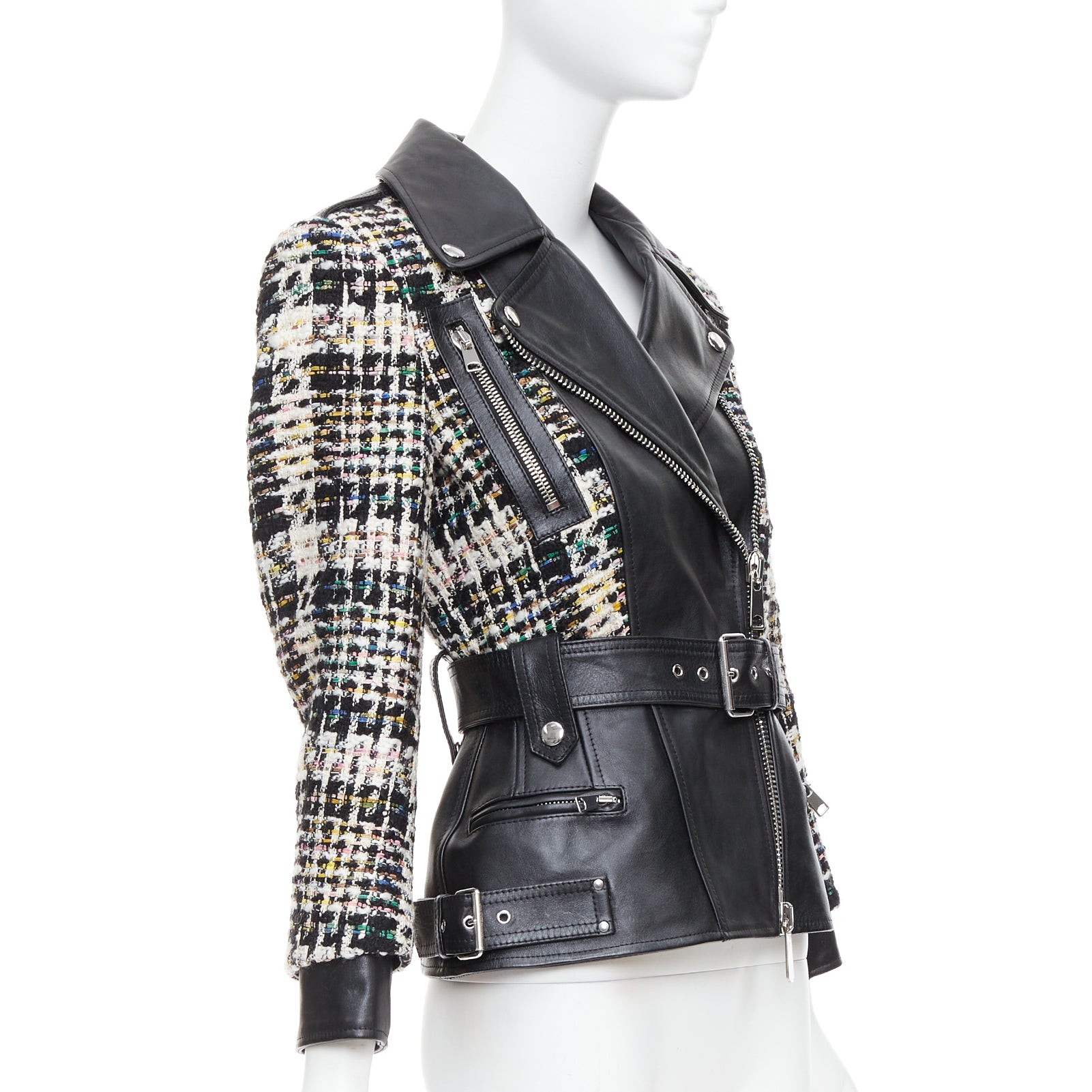 Alexander Mcqueen Punk Leather Biker Jacket - 4