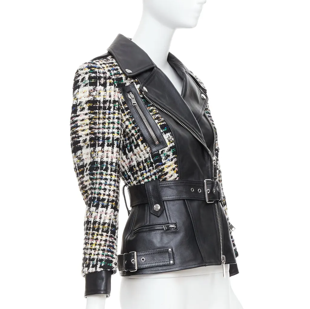 Alexander McQueen Punk Leather Biker Jacket Black Leather Very good - Model View