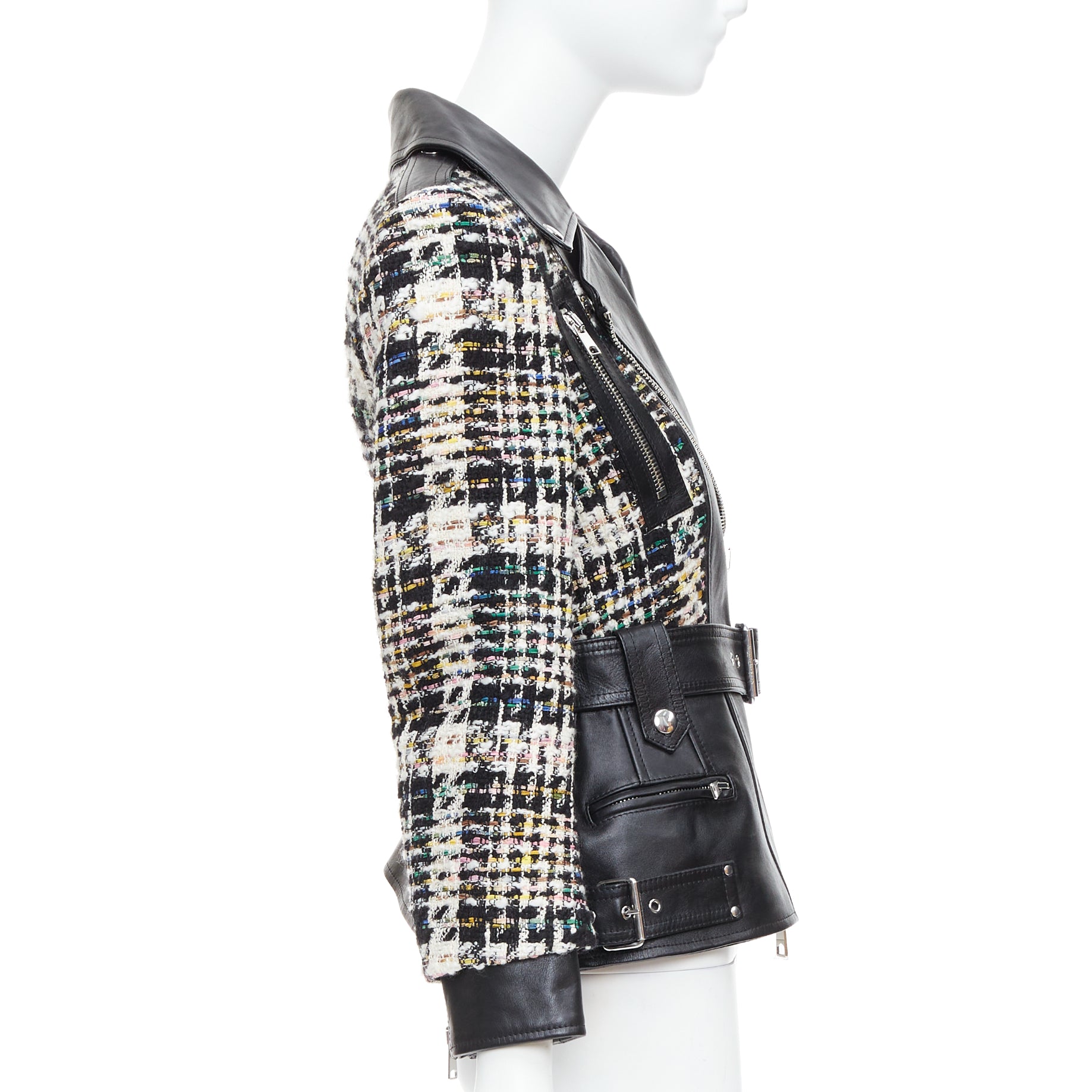 Alexander Mcqueen Punk Leather Biker Jacket - Side view
