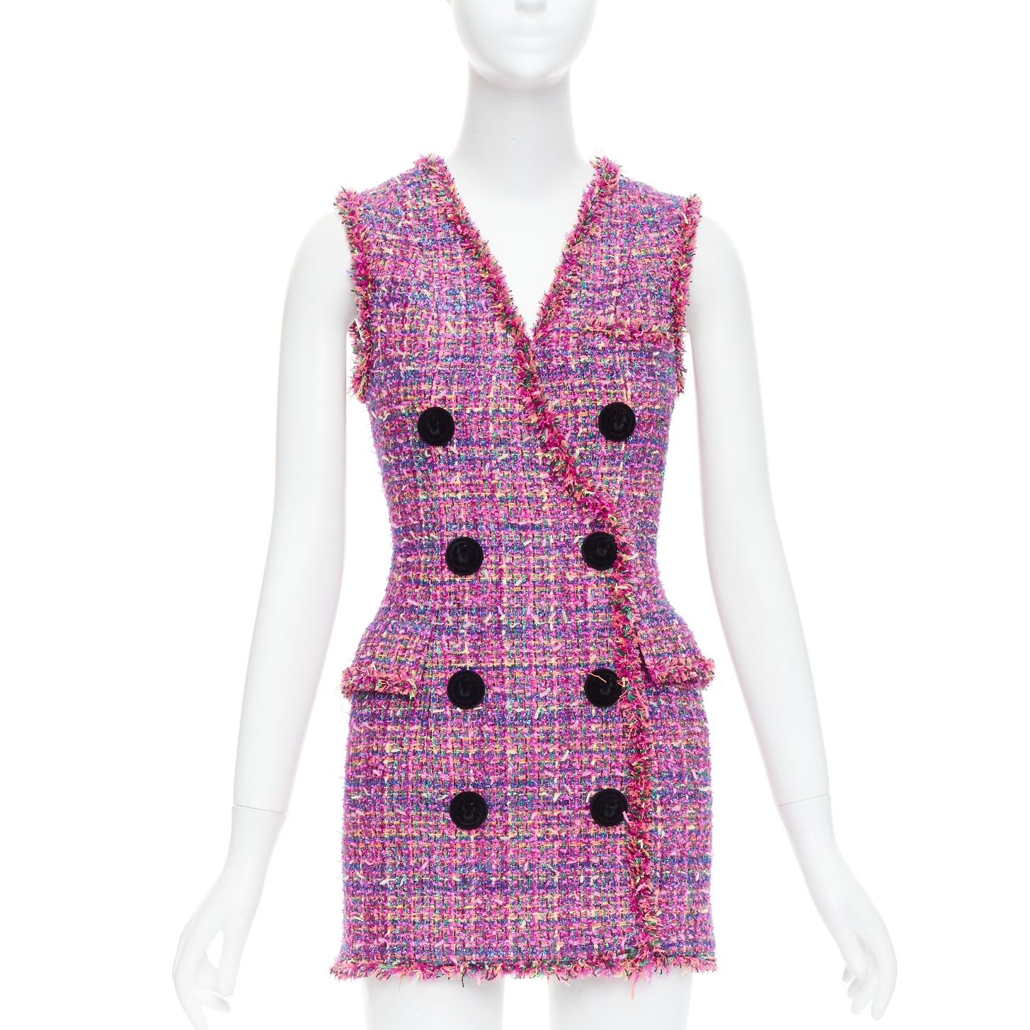 Balmain Tweed Vest Dress