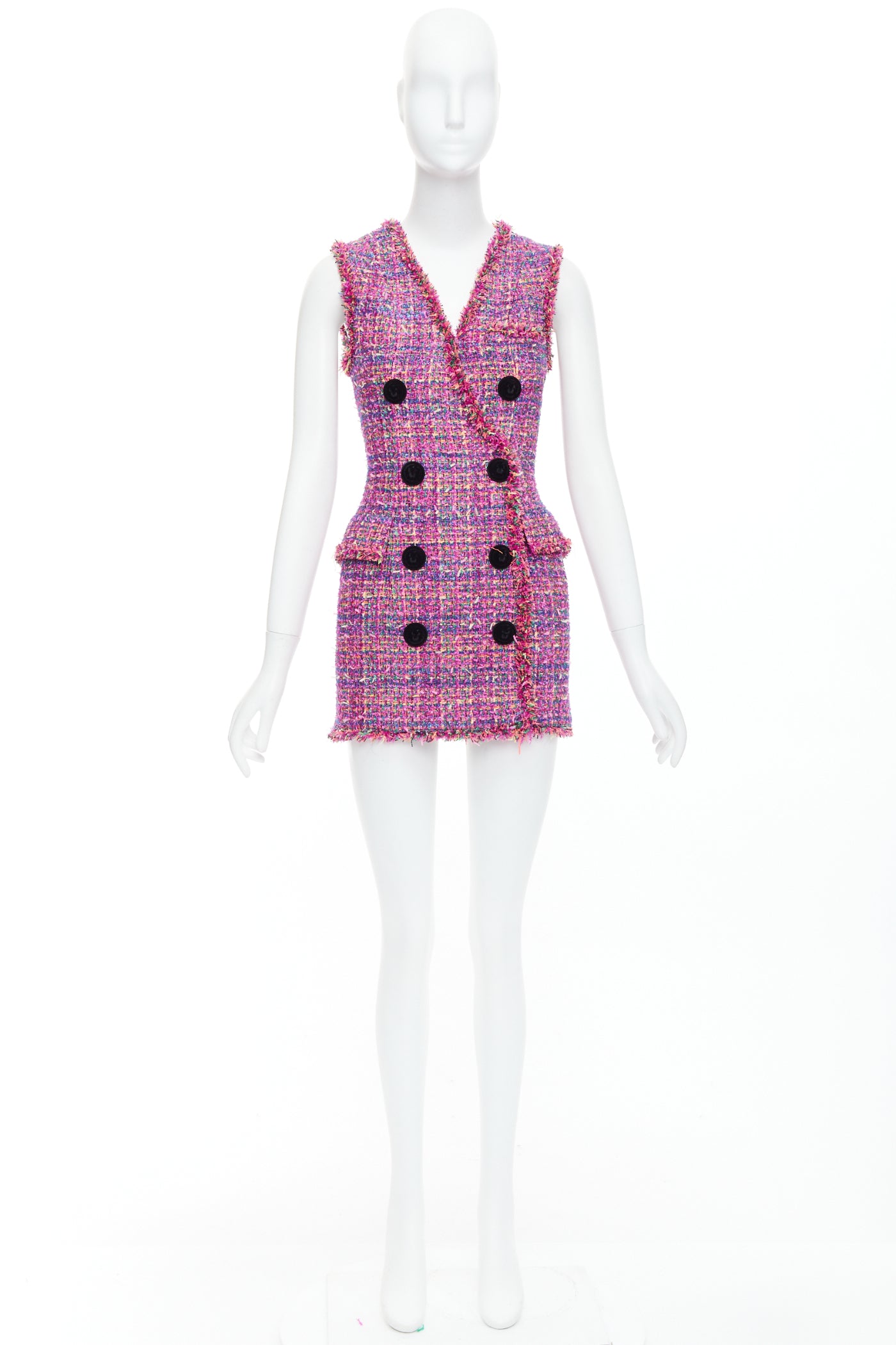 Balmain Tweed Vest Dress - Image 11