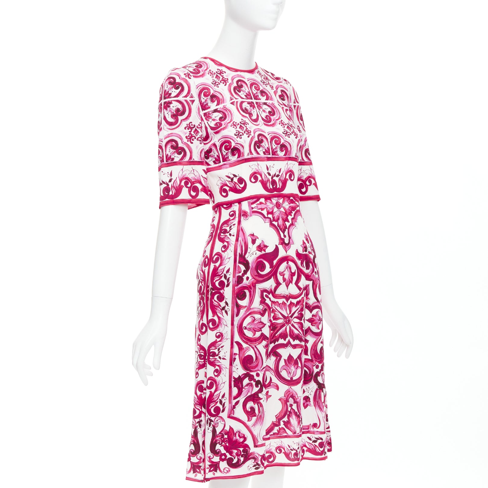 Dolce & Gabbana Majolica Silk Dress - Image 6