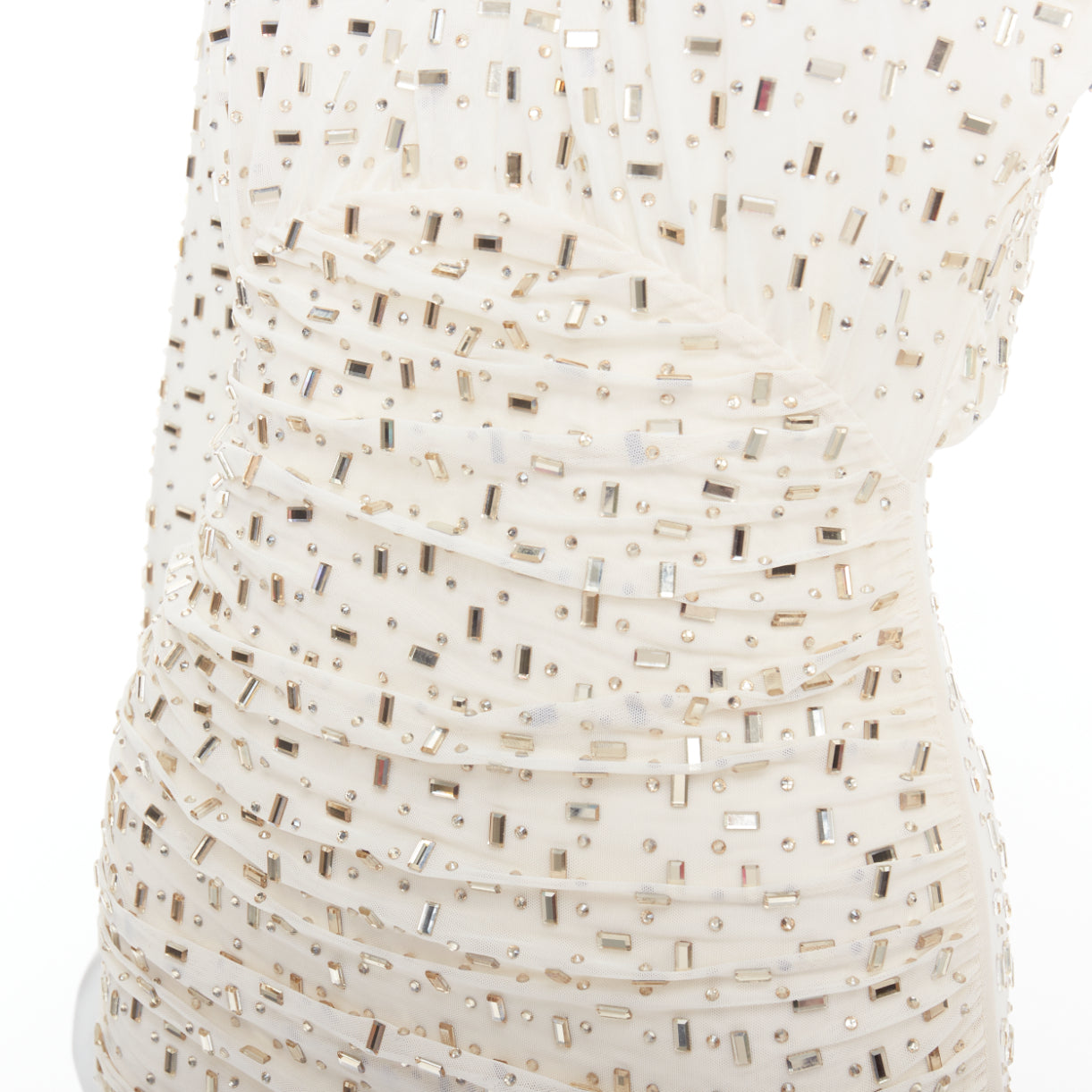 Self-portrait Rhinestone Mesh - Back view