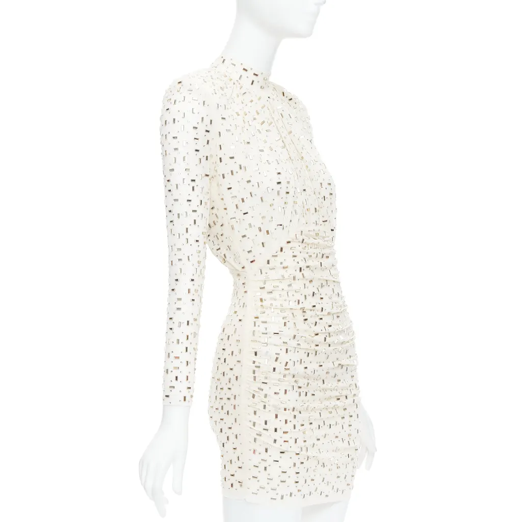 SELF-PORTRAIT Rhinestone Mesh Beige Never worn - Inside View