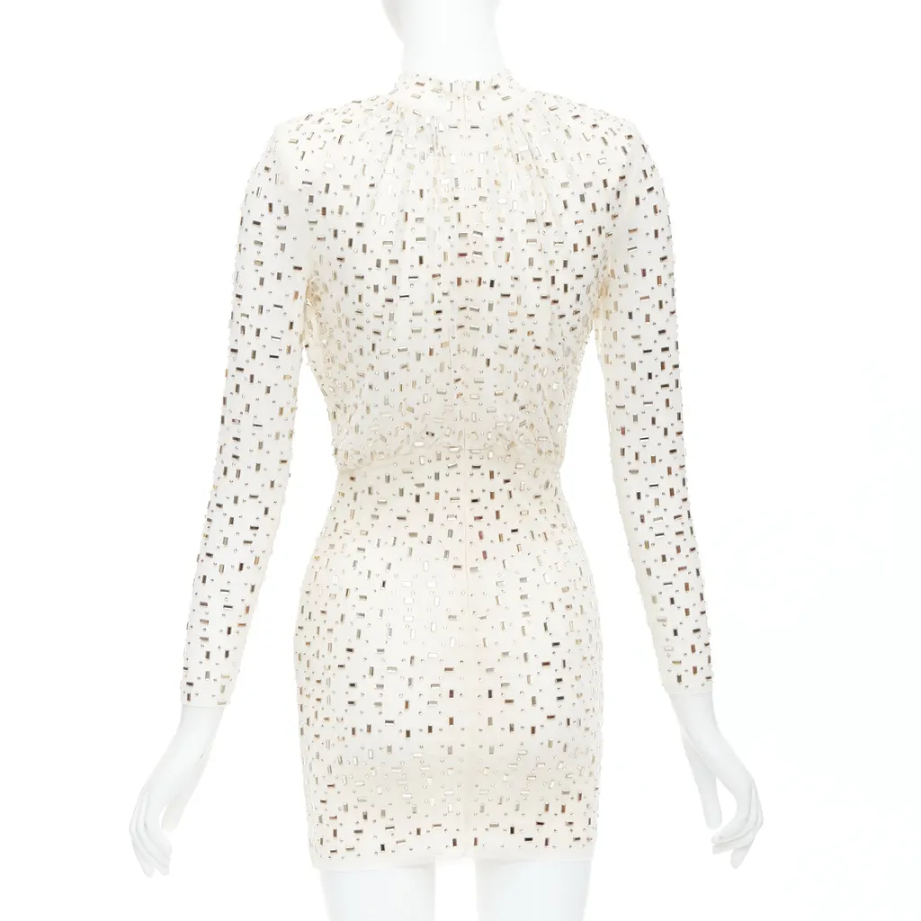 SELF-PORTRAIT Rhinestone Mesh Beige Never worn - Box View