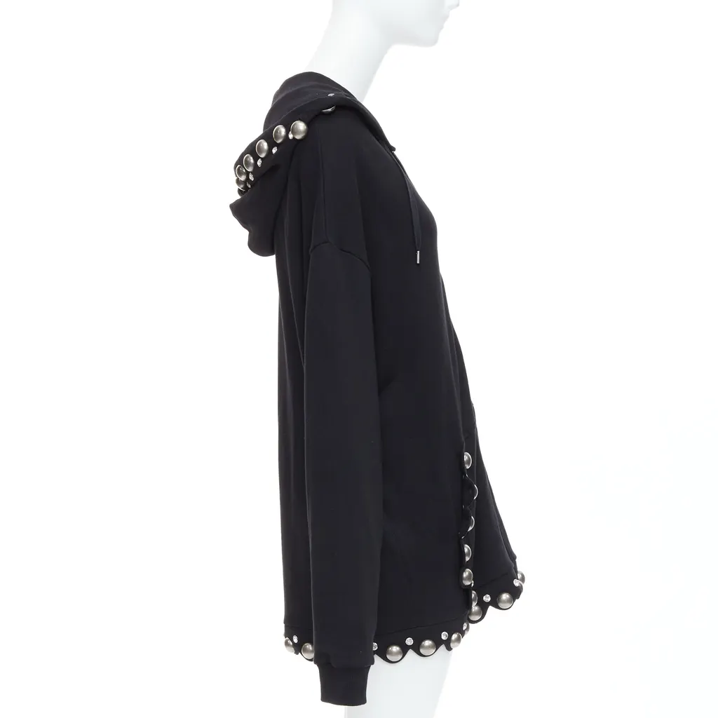 Area Dome Stud Hoodie Black Cotton Very good - Model View