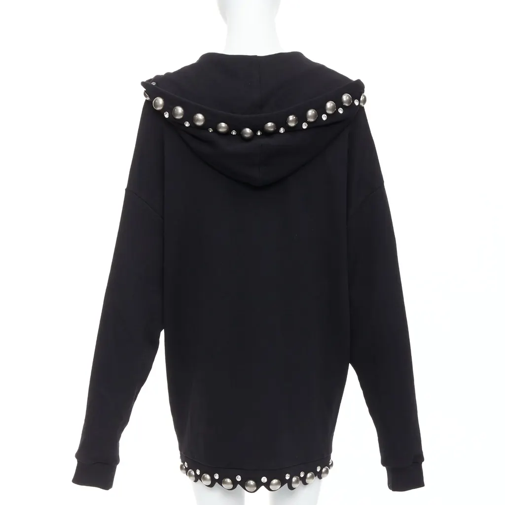 Area Dome Stud Hoodie Black Cotton Very good - Box View