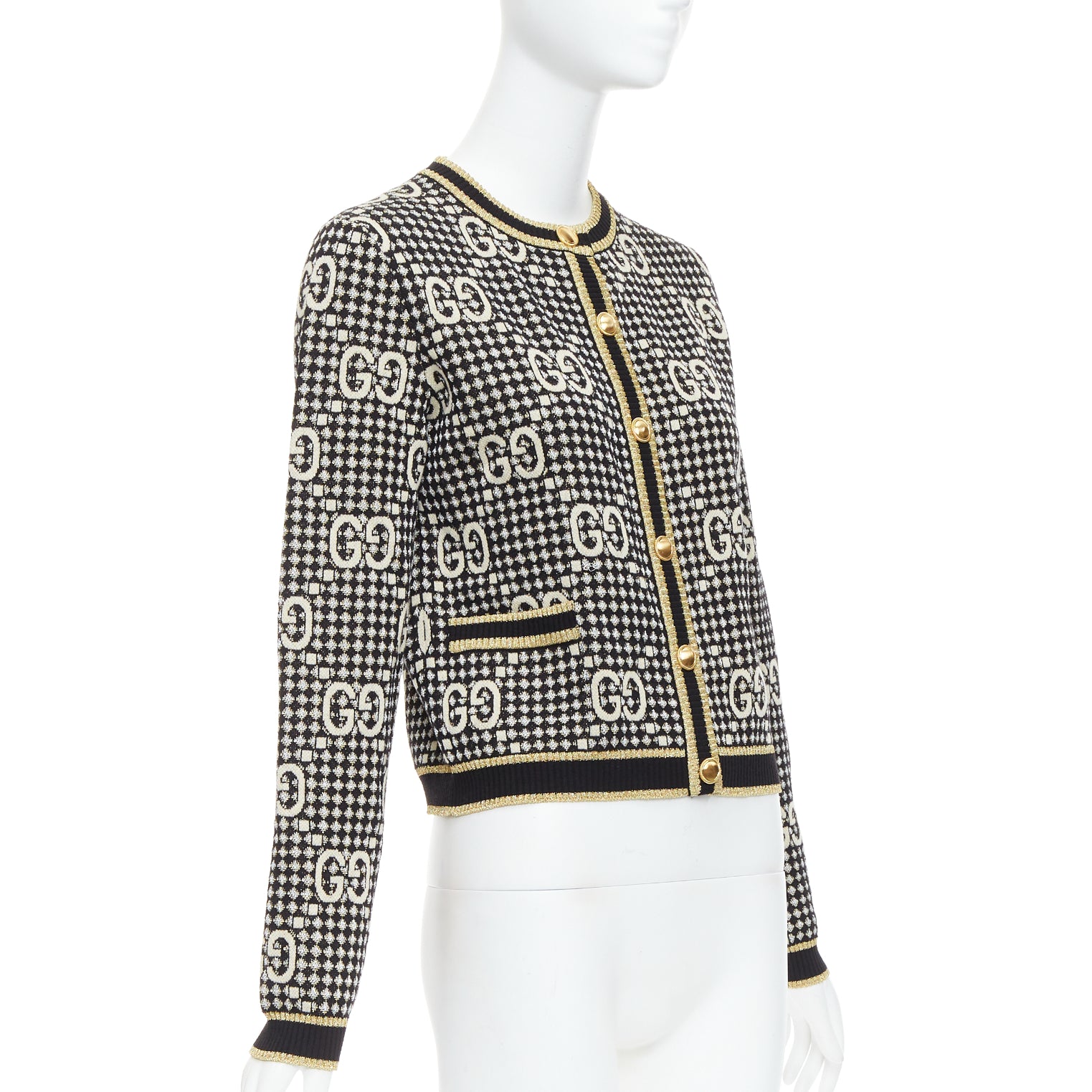 Gucci Gold Jacquard Cardigan - 4
