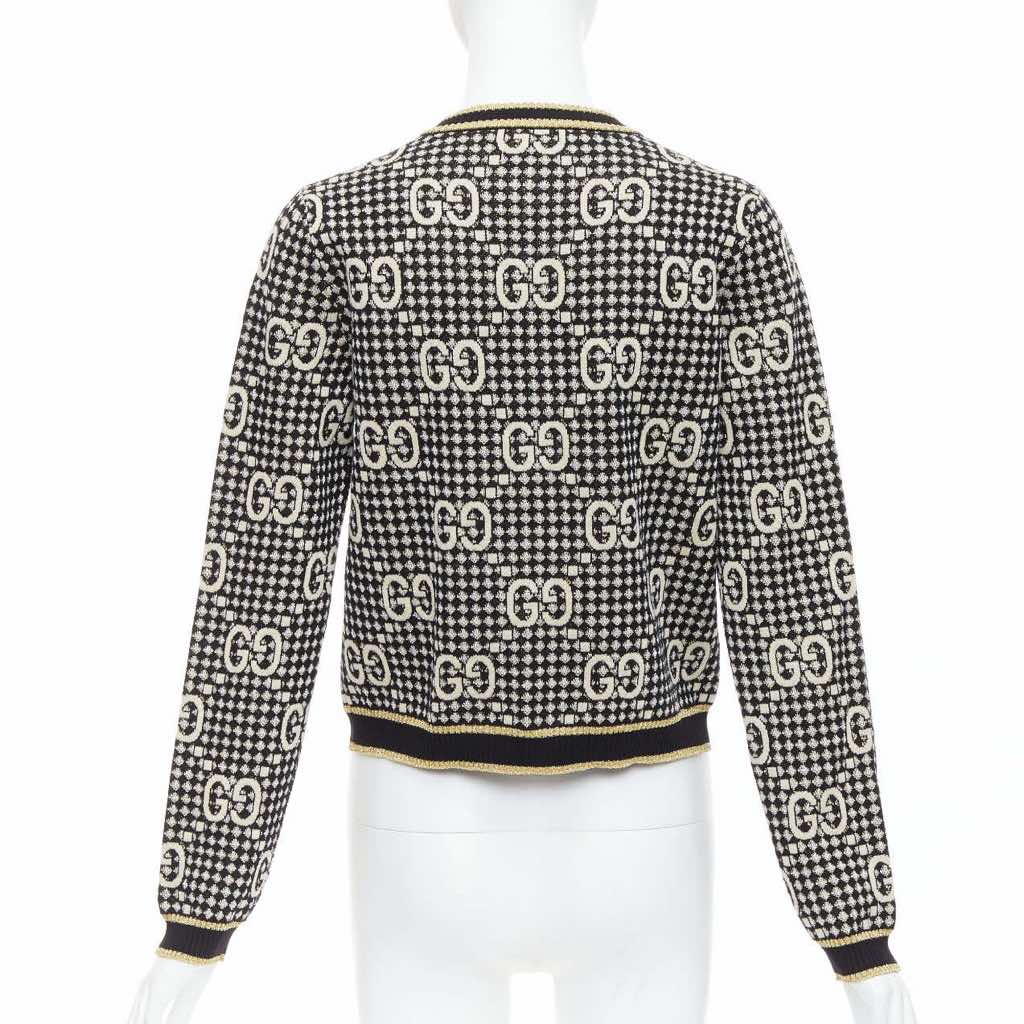 Gucci Gold Jacquard Cardigan - Detail 1