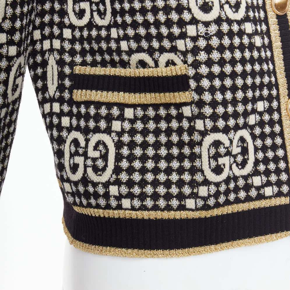 Gucci Gold Jacquard Cardigan - Image 10