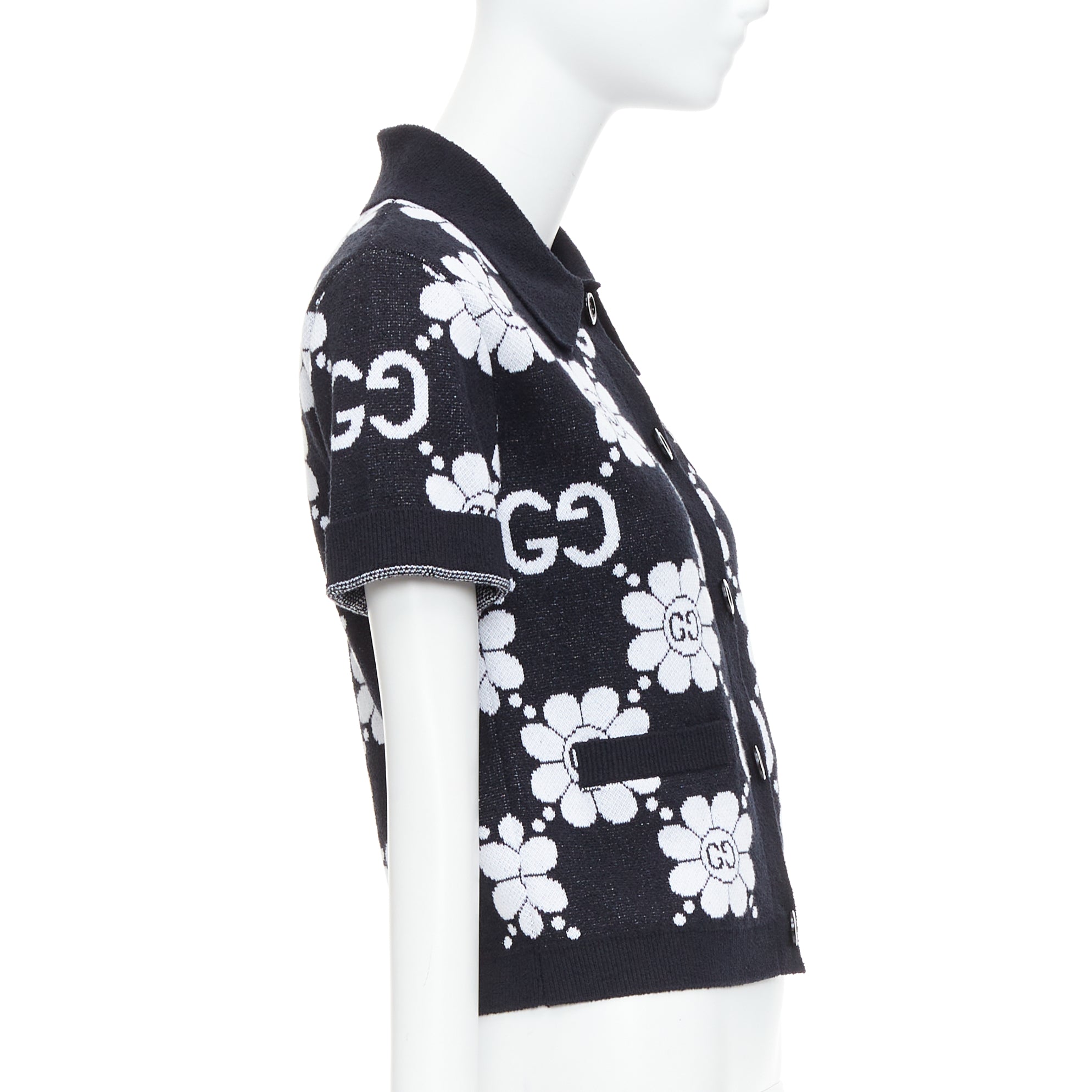 Gucci Daisy Polo Cardigan - Side view
