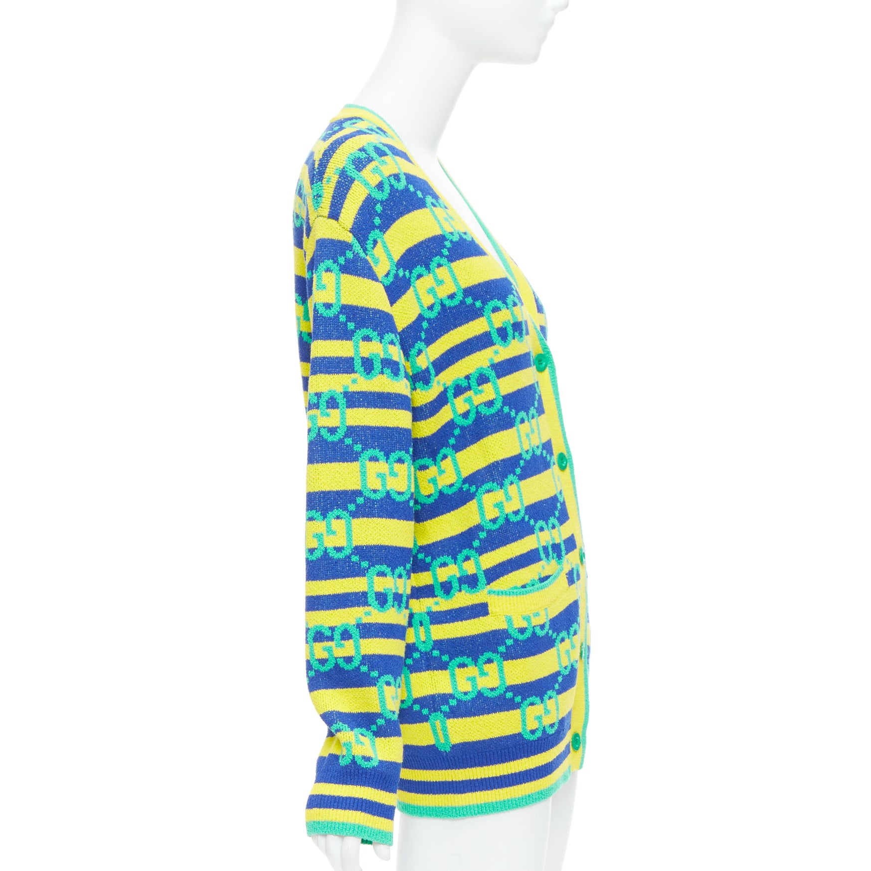 Gucci GG Stripe Cardigan - Side view