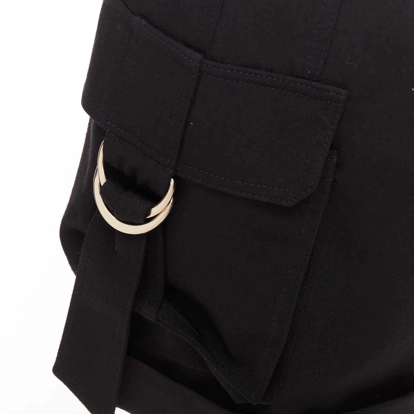 Balmain Gold Button Shorts - Back view