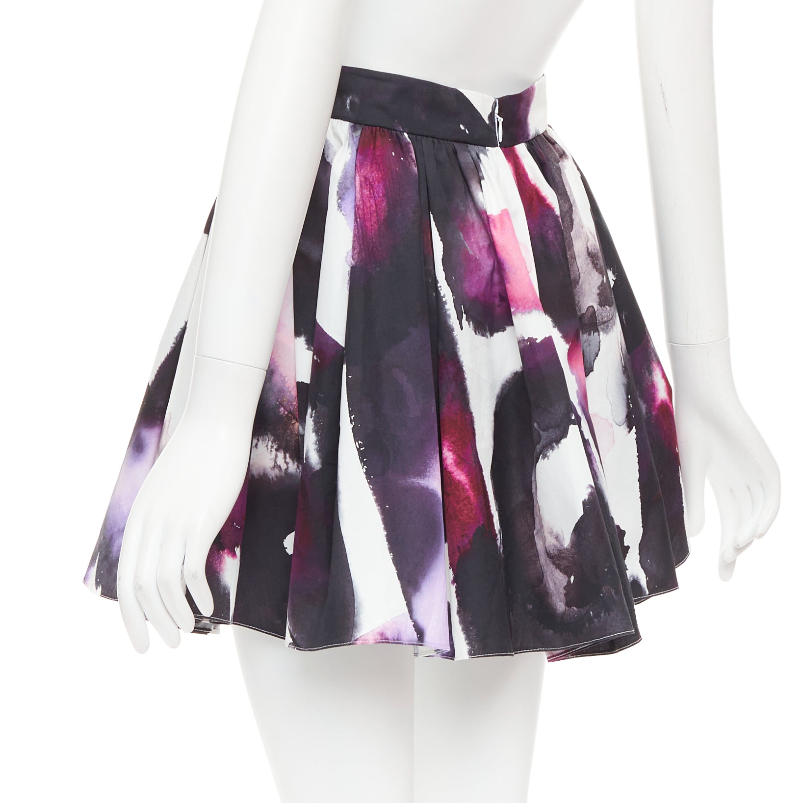Alexander Mcqueen Paint Pleated Skirt - Detail 1