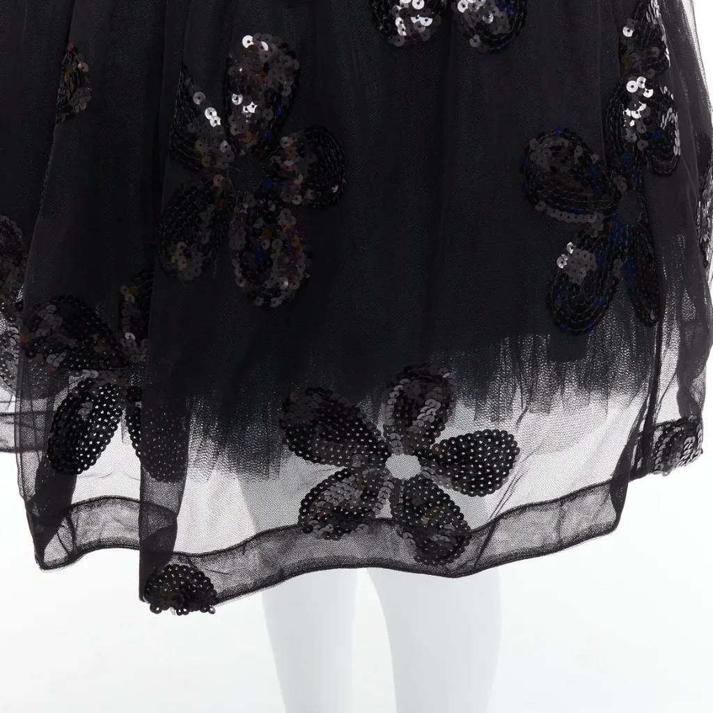 Simone Rocha Floral Tutu Skirt Black Polyamide Never worn - Back View