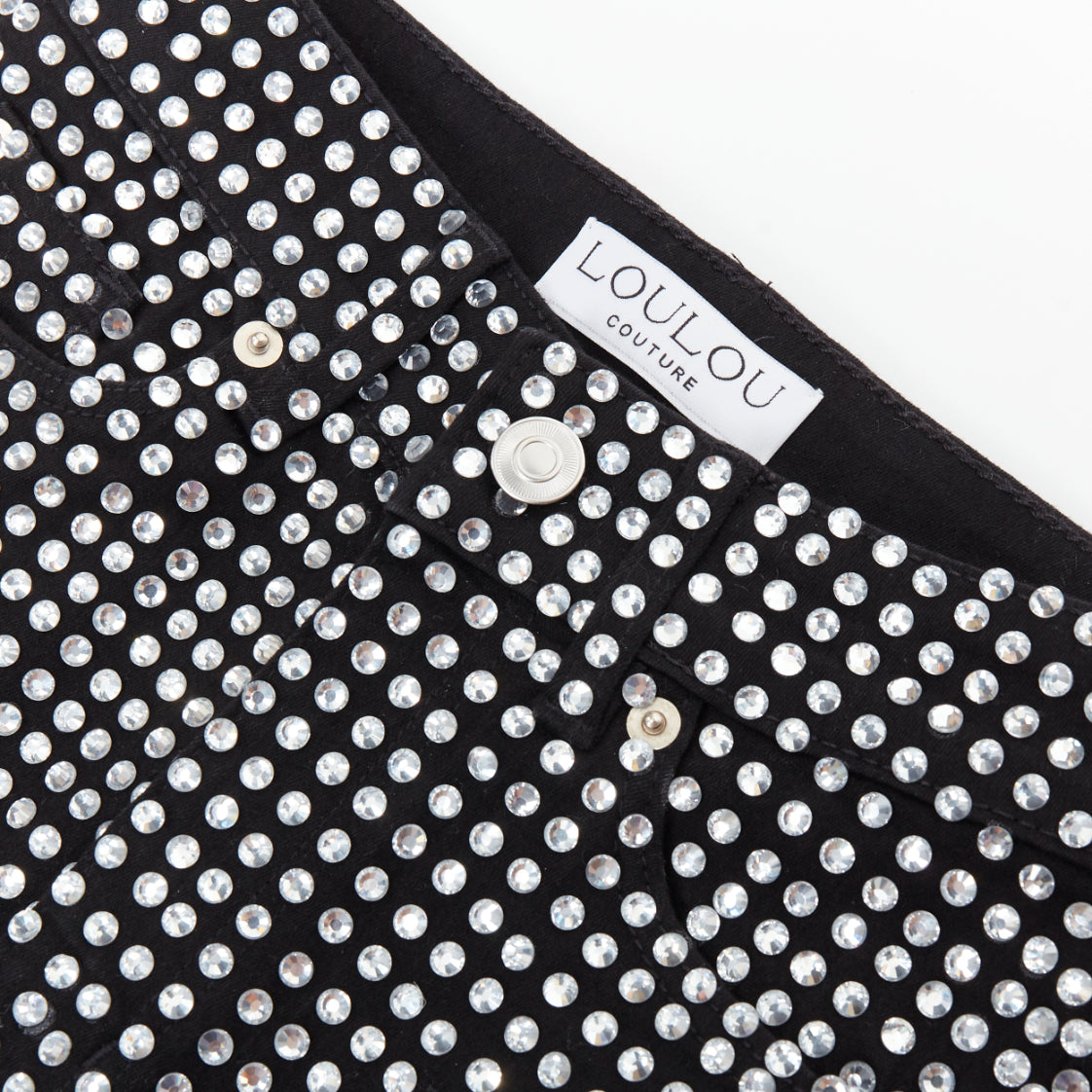 Loulou Studio Crystal Cotton Shorts - Back view