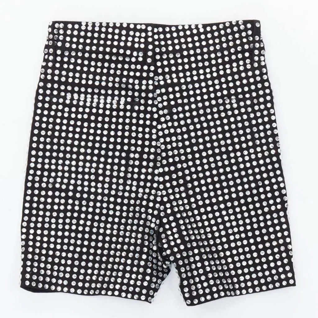 LOULOU STUDIO Crystal Cotton Shorts Black Cotton Never worn - Model View