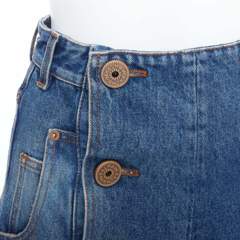 Balmain Coin Button Shorts - Back view