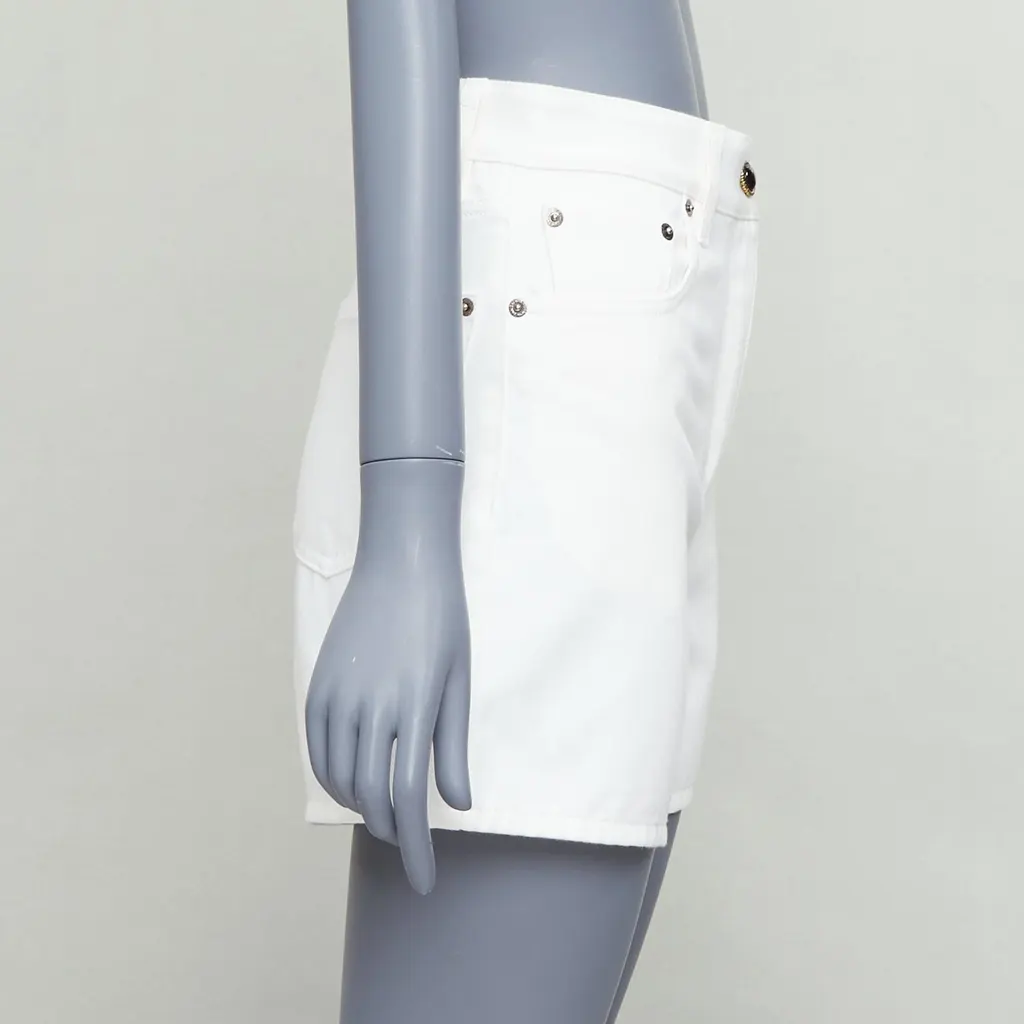Louis Vuitton Accent Denim Shorts White Very good - Model View