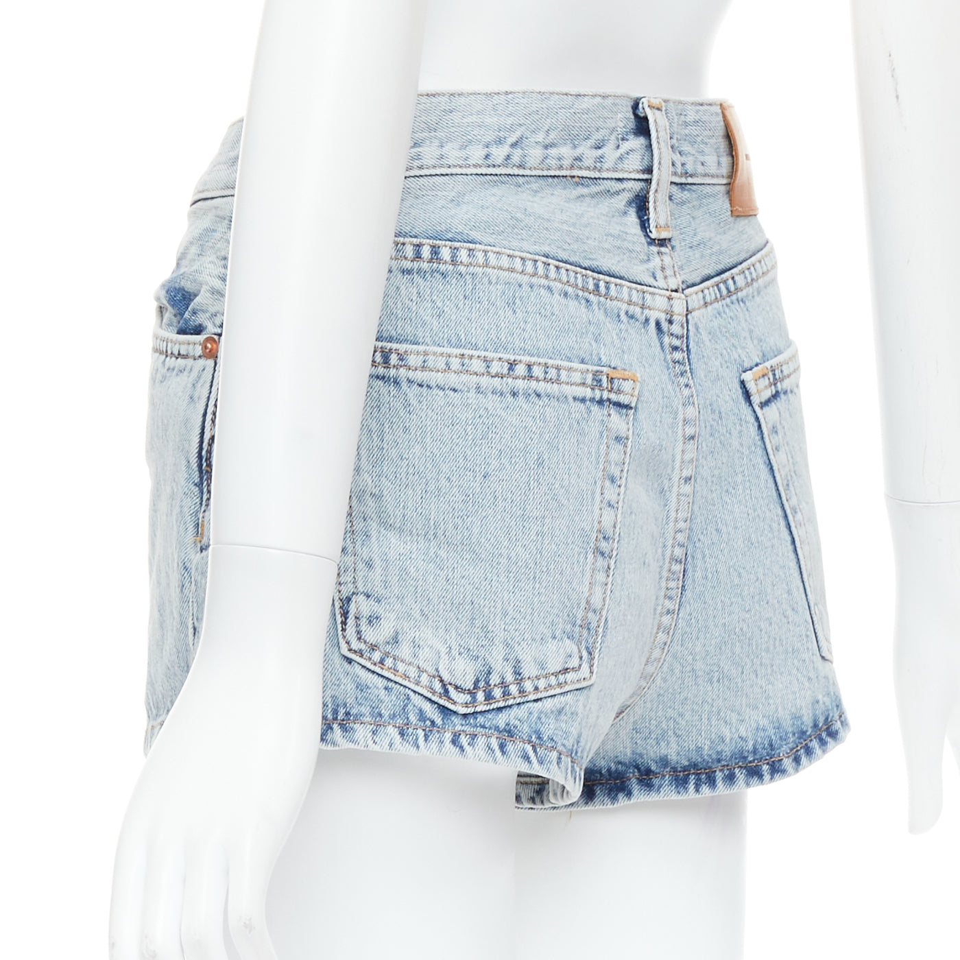 Wardrobe Nyc Leather Tag Shorts - Detail 1