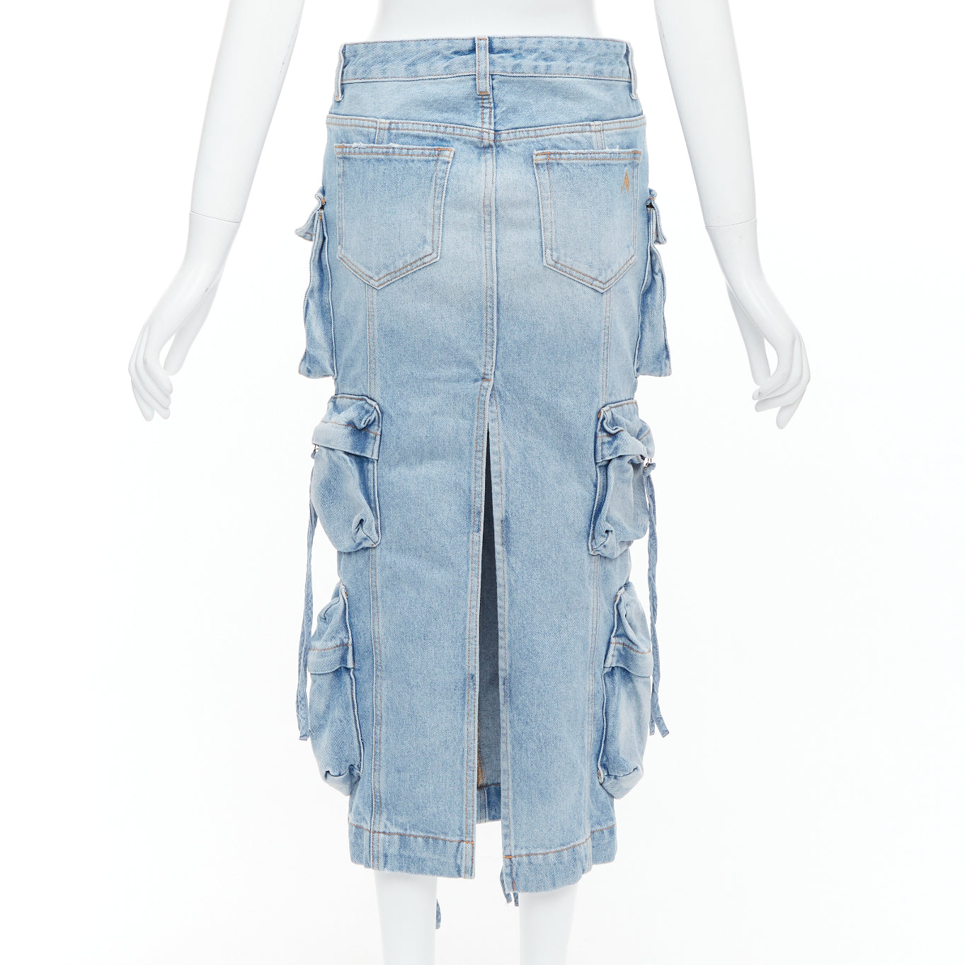 Attico Cargo Denim Skirt - Side view