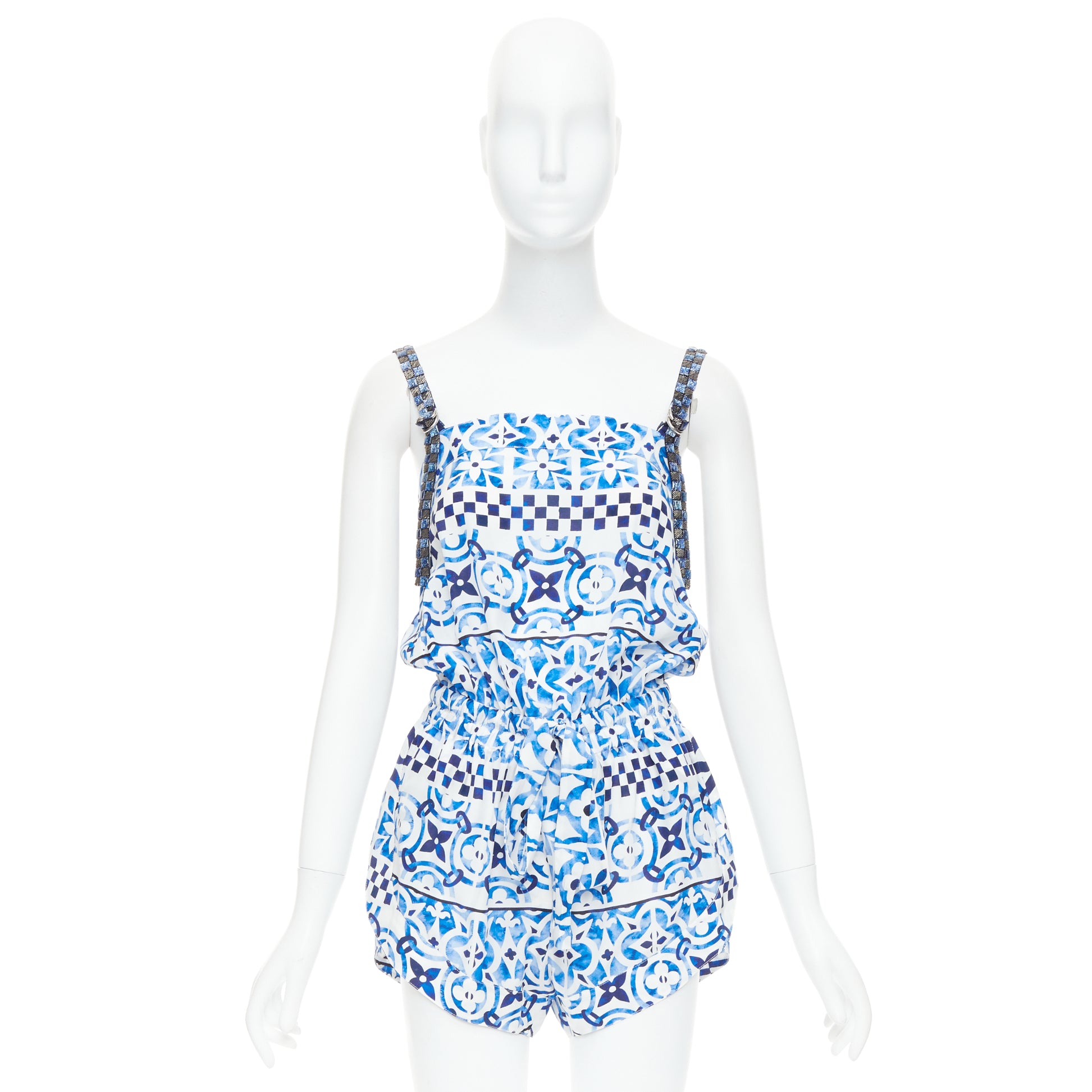 Louis Vuitton Monogram Silk Playsuit - Image 11