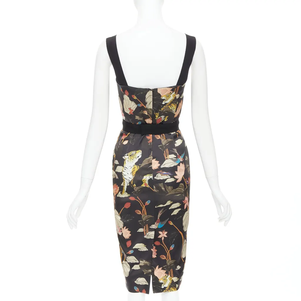 Etro Tiger Print Dress Black Very good - Box View