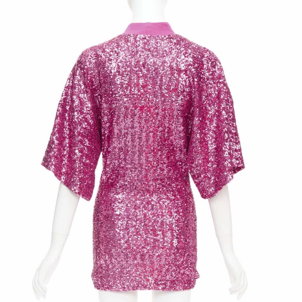 Attico Sequin Crew Dress - Side view