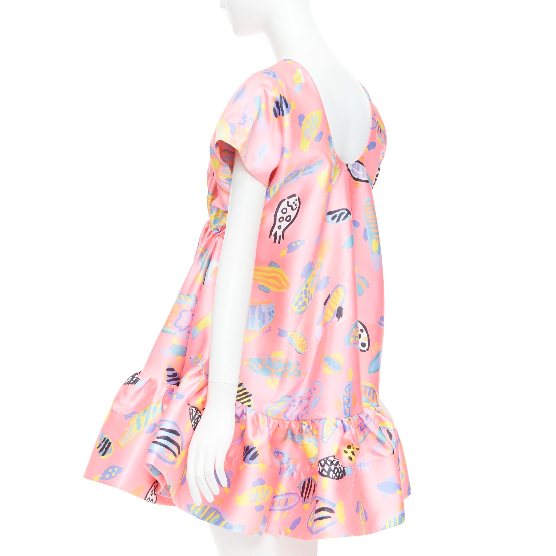 Romance Was Born Illustration Babydoll Dress - Detail 1