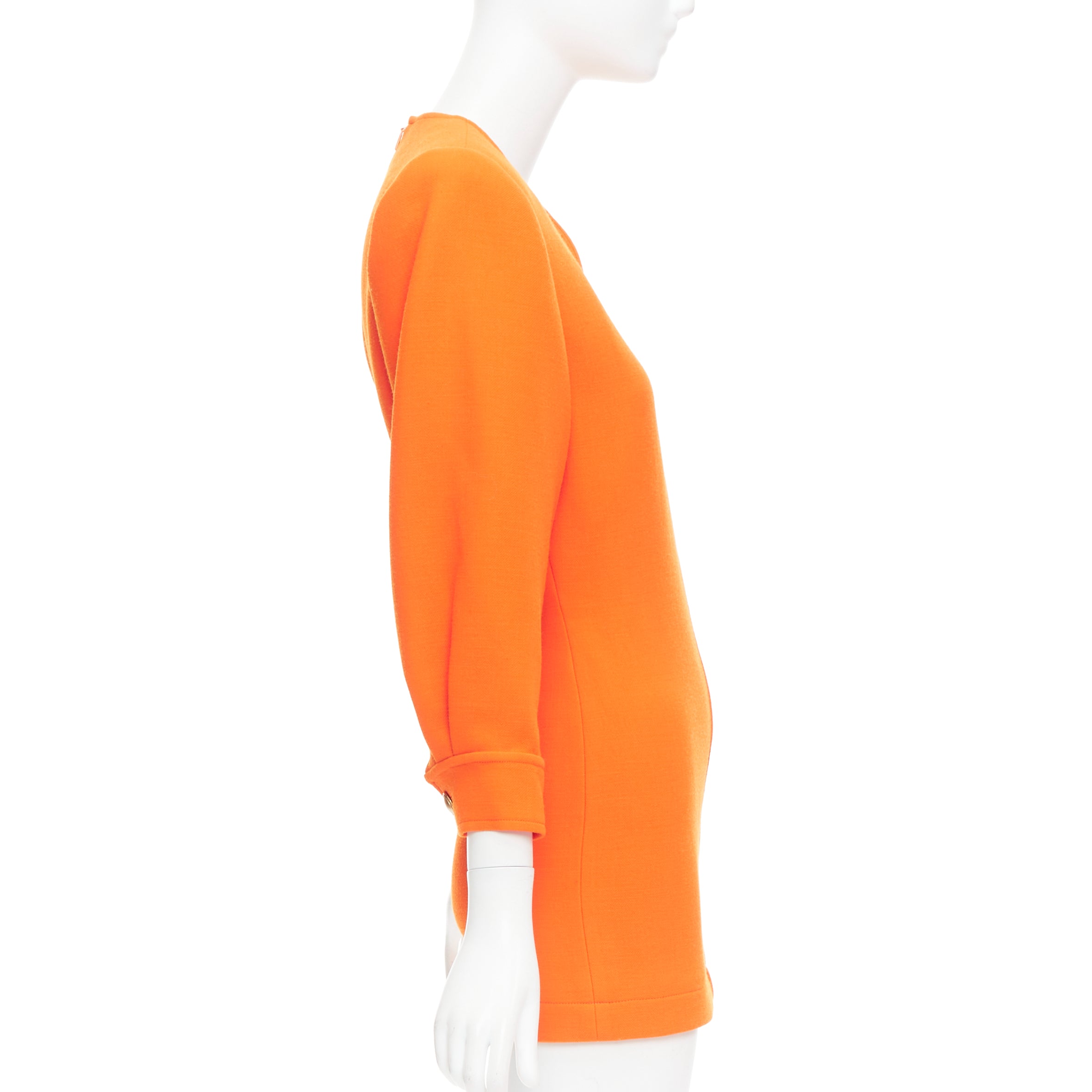 Saint Laurent Orange Power Dress - 4