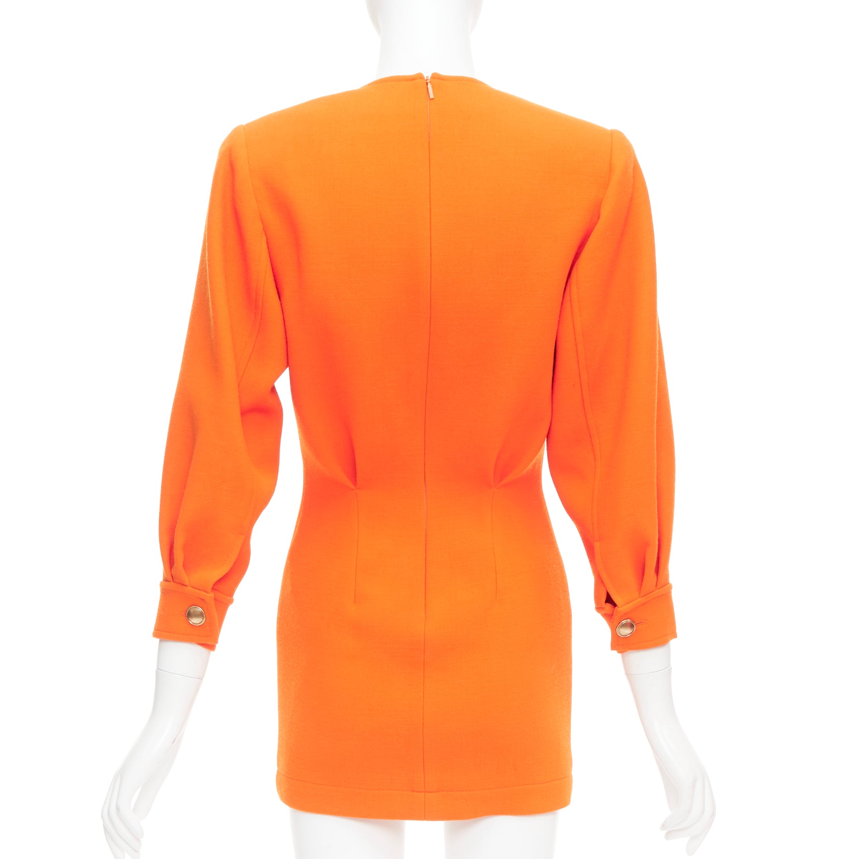 Saint Laurent Orange Power Dress - Side view