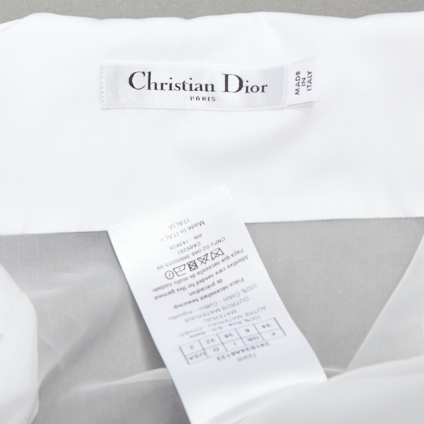 Dior Sheer Panel Shirt - Image 10