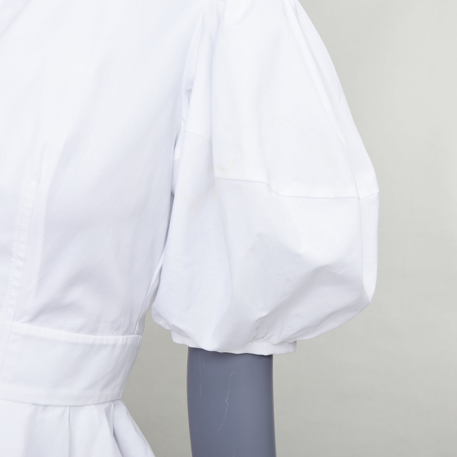 Alexander Mcqueen Pleated Peplum Shirt - Back view