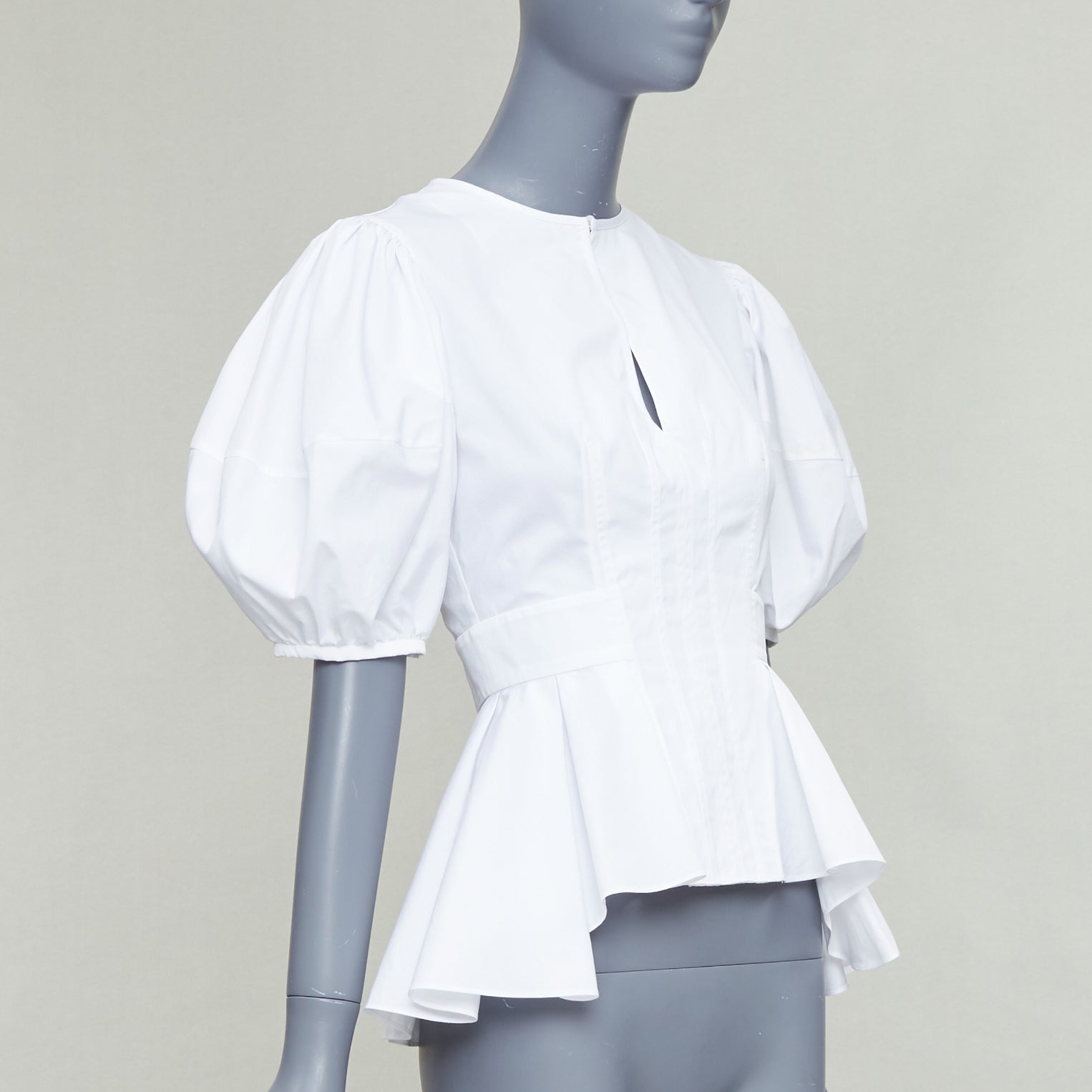 Alexander Mcqueen Pleated Peplum Shirt - Image 6
